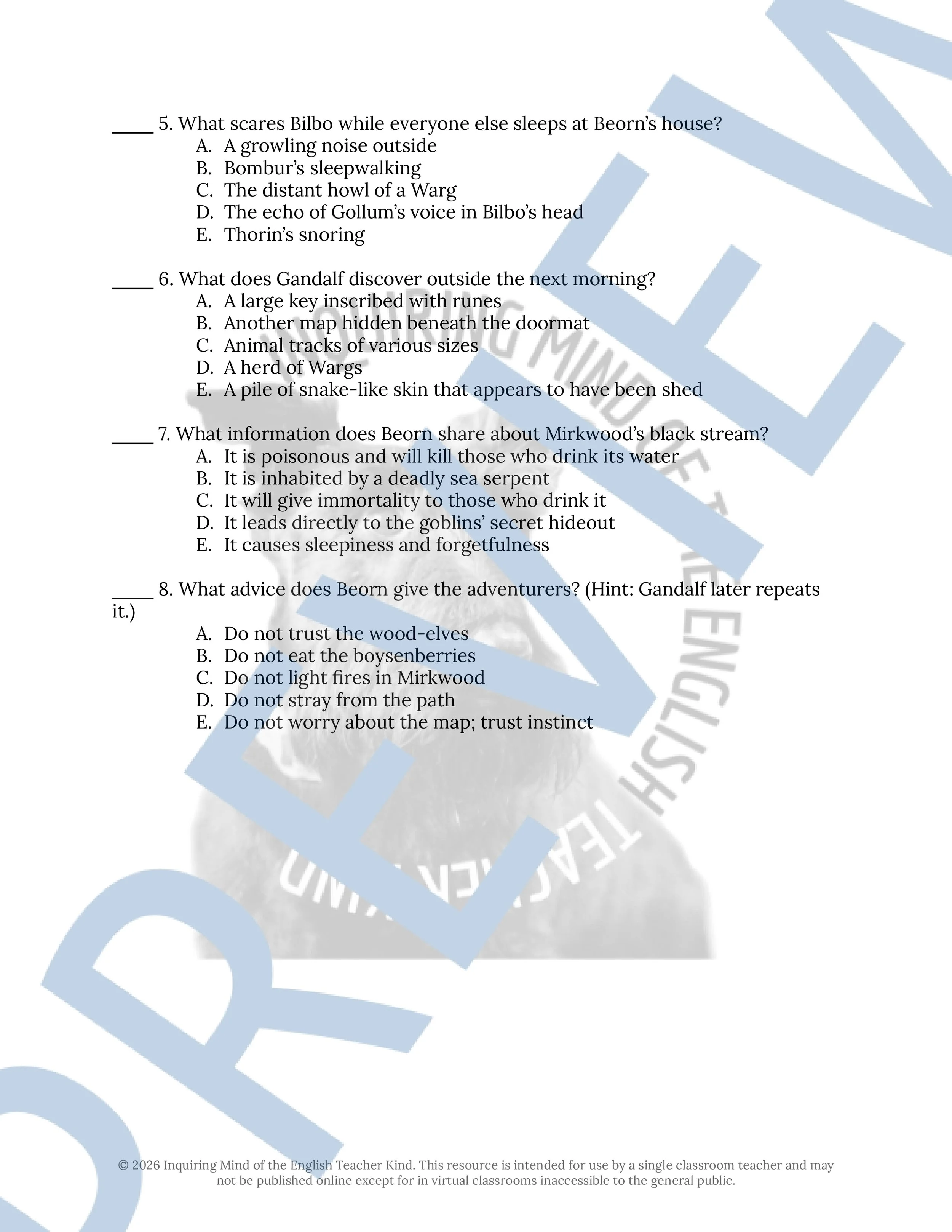 The Hobbit Chapter 7 Quiz and Answer Key (2).jpg