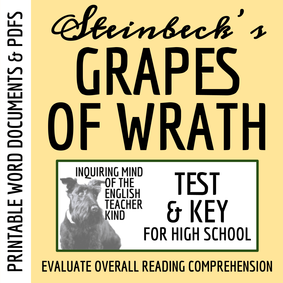 The Grapes of Wrath Test and Answer Key for High School — Inquiring