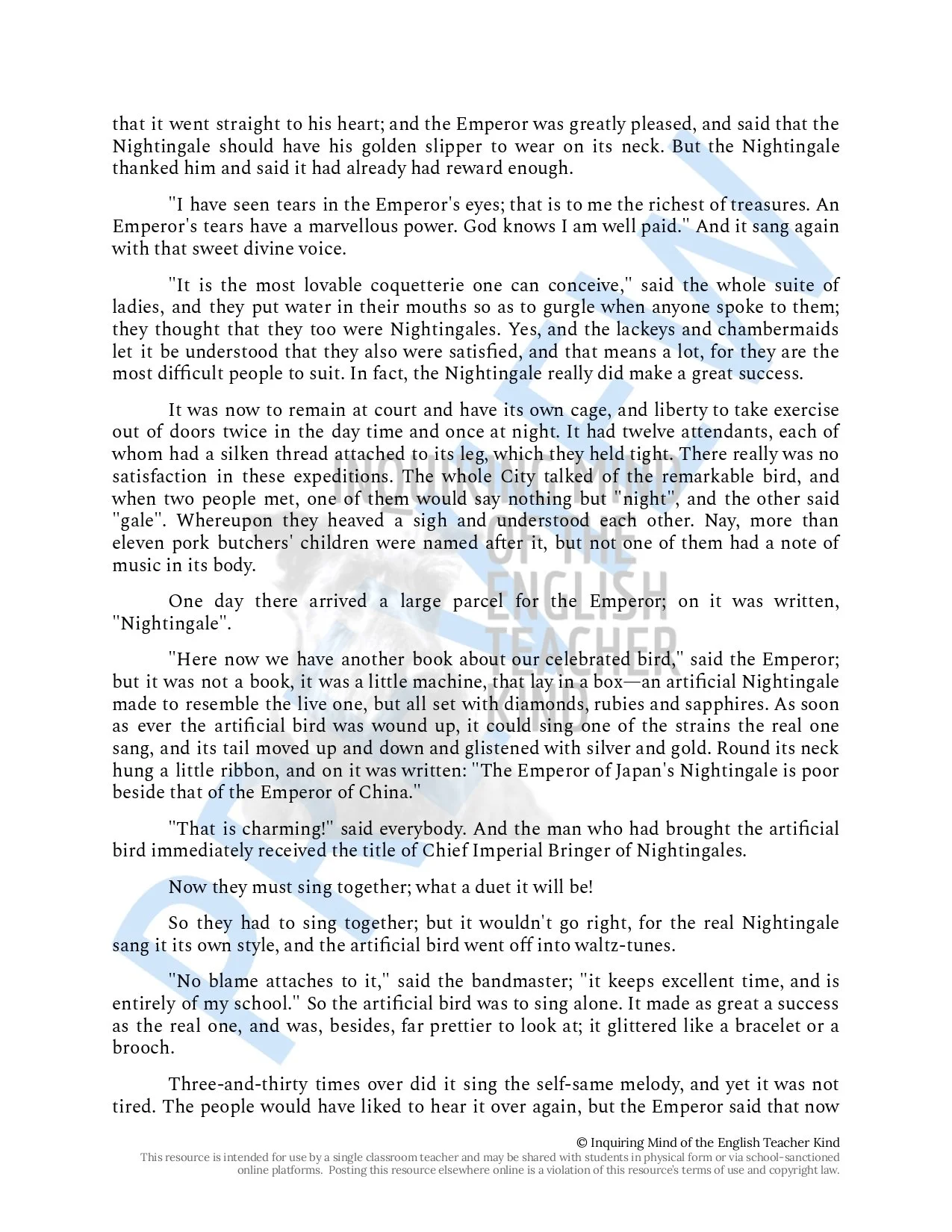 The House on Mango Street Close Reading Worksheet on "Edna's Ruthie