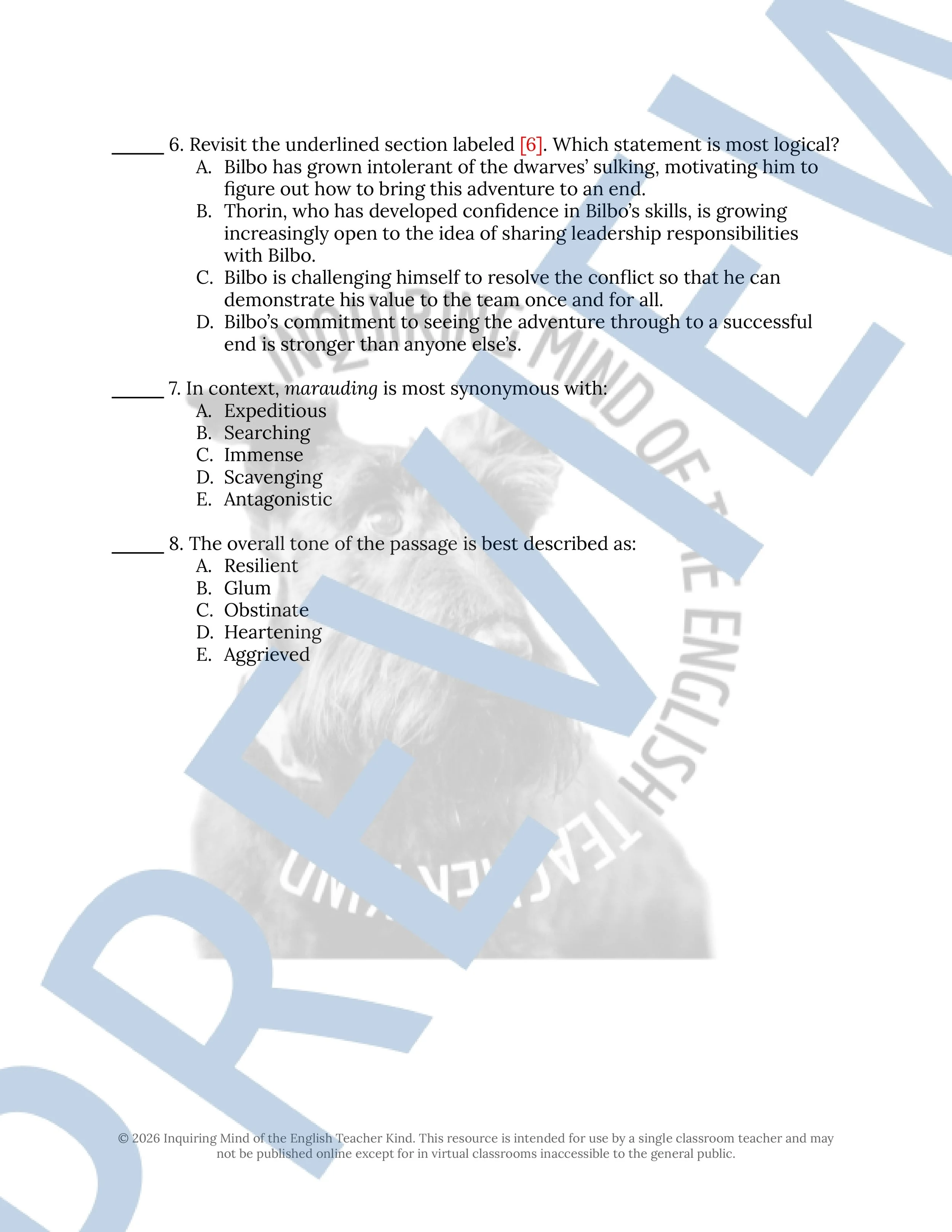 The Hobbit Chapter 11 Close Reading Analysis Worksheet (3).jpg