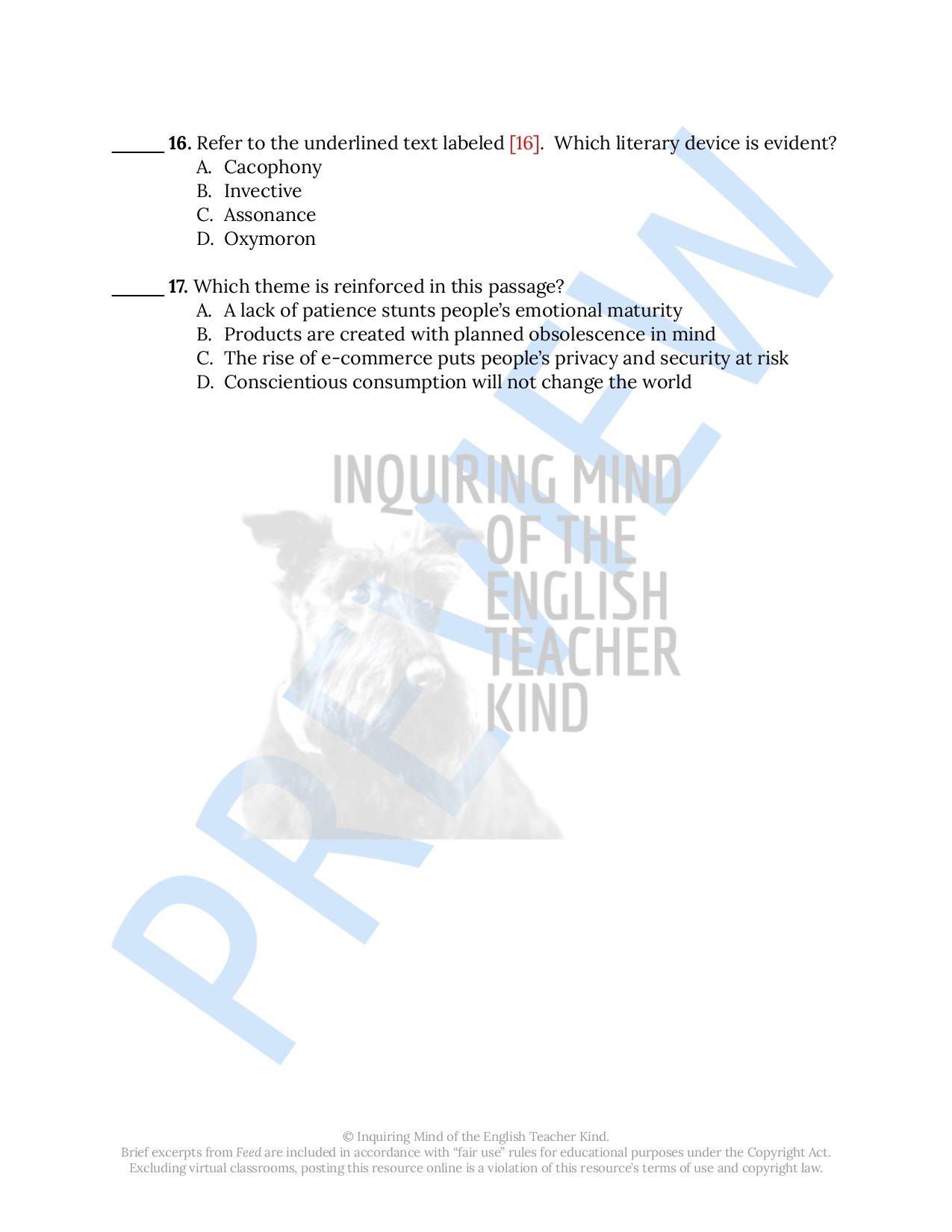 Challenge high school students to push beyond basic reading comprehension and exercise close reading analysis skills while engaging with Feed by M.T. Anderson, a dystopian science fiction novel.