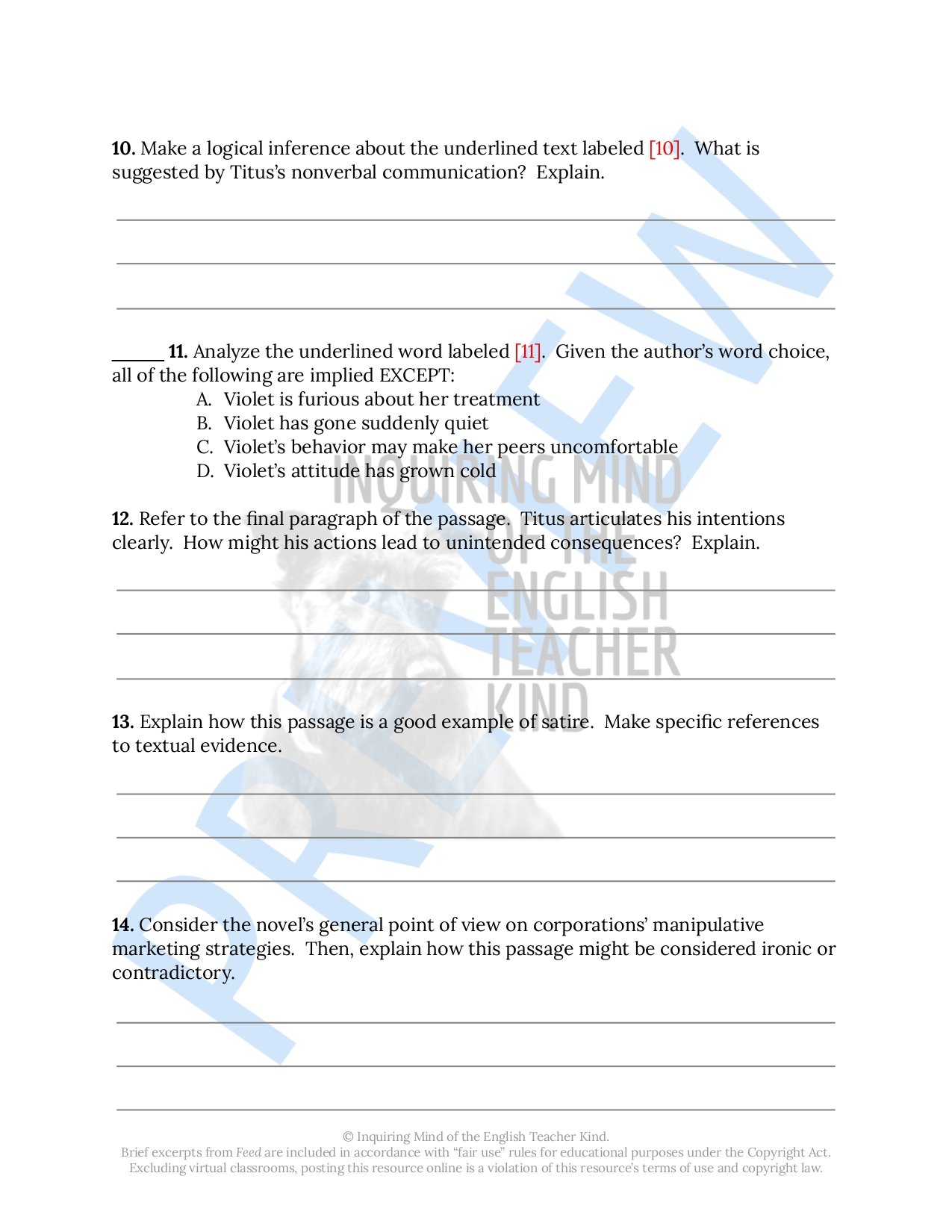 Challenge high school students to push beyond basic reading comprehension and exercise close reading analysis skills while engaging with Feed by M.T. Anderson, a dystopian science fiction novel.