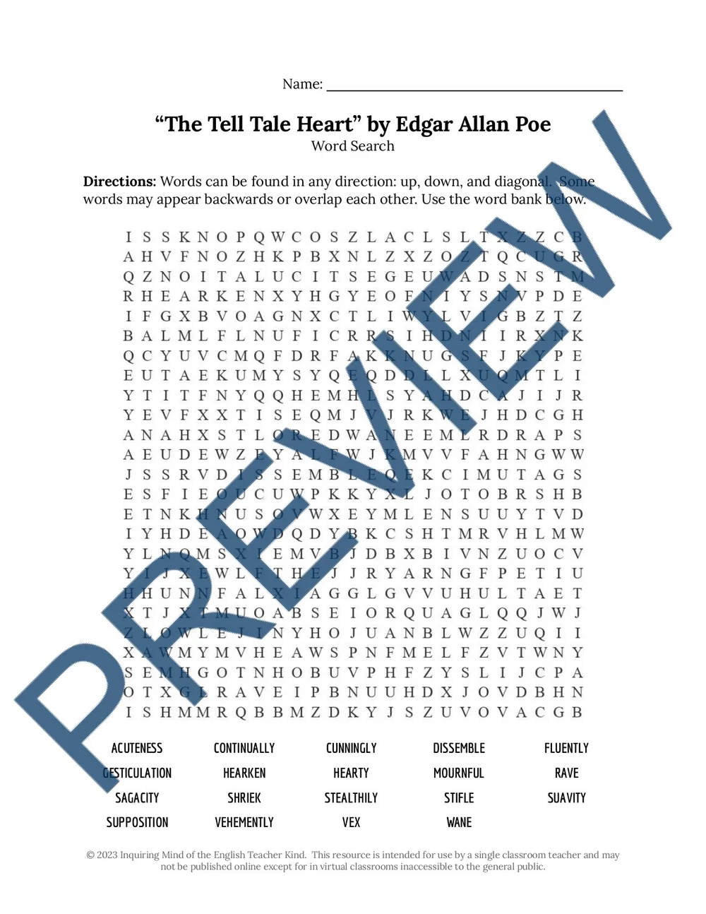 Teaching Resources — Inquiring Mind of the English Teacher Kind