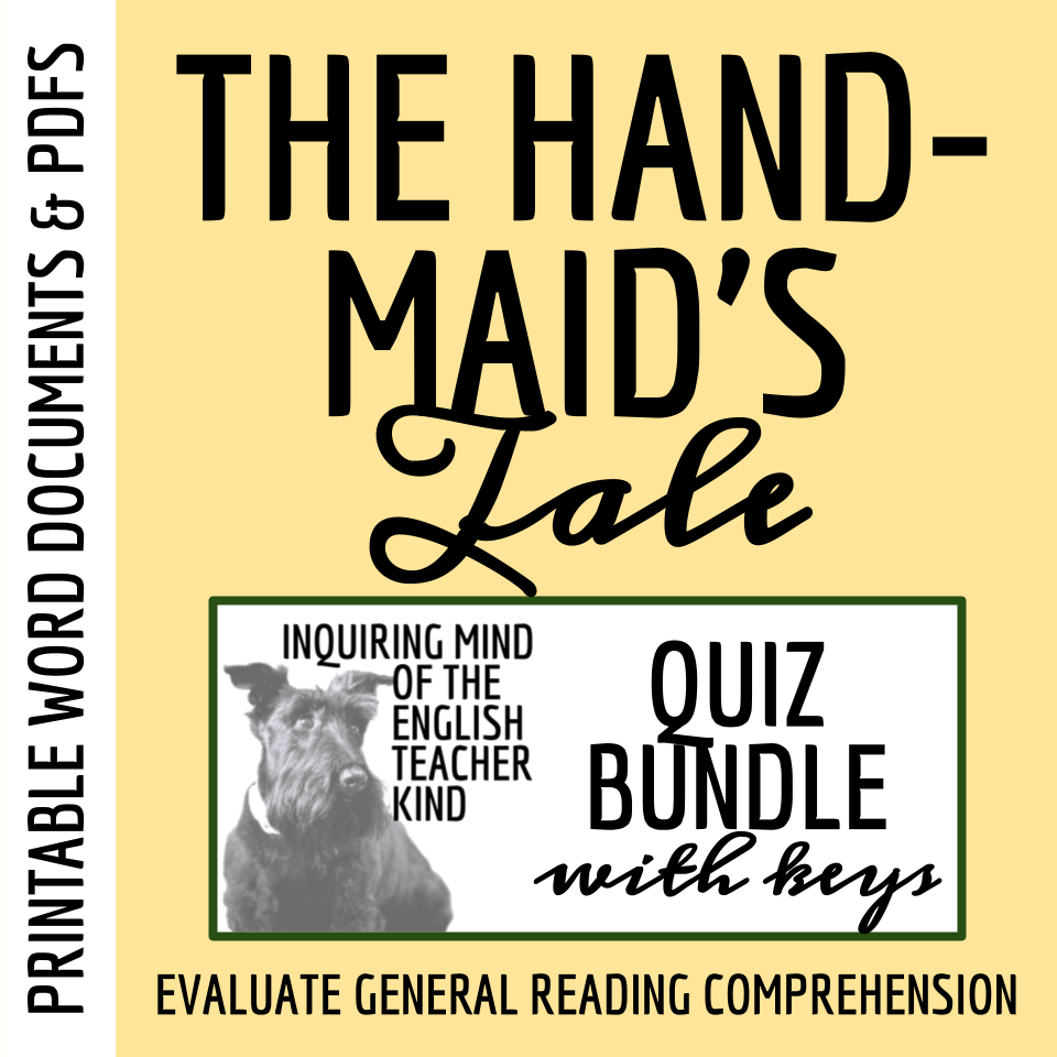 The Handmaid's Tale by Margaret Atwood Quiz and Answer Key Bundle for