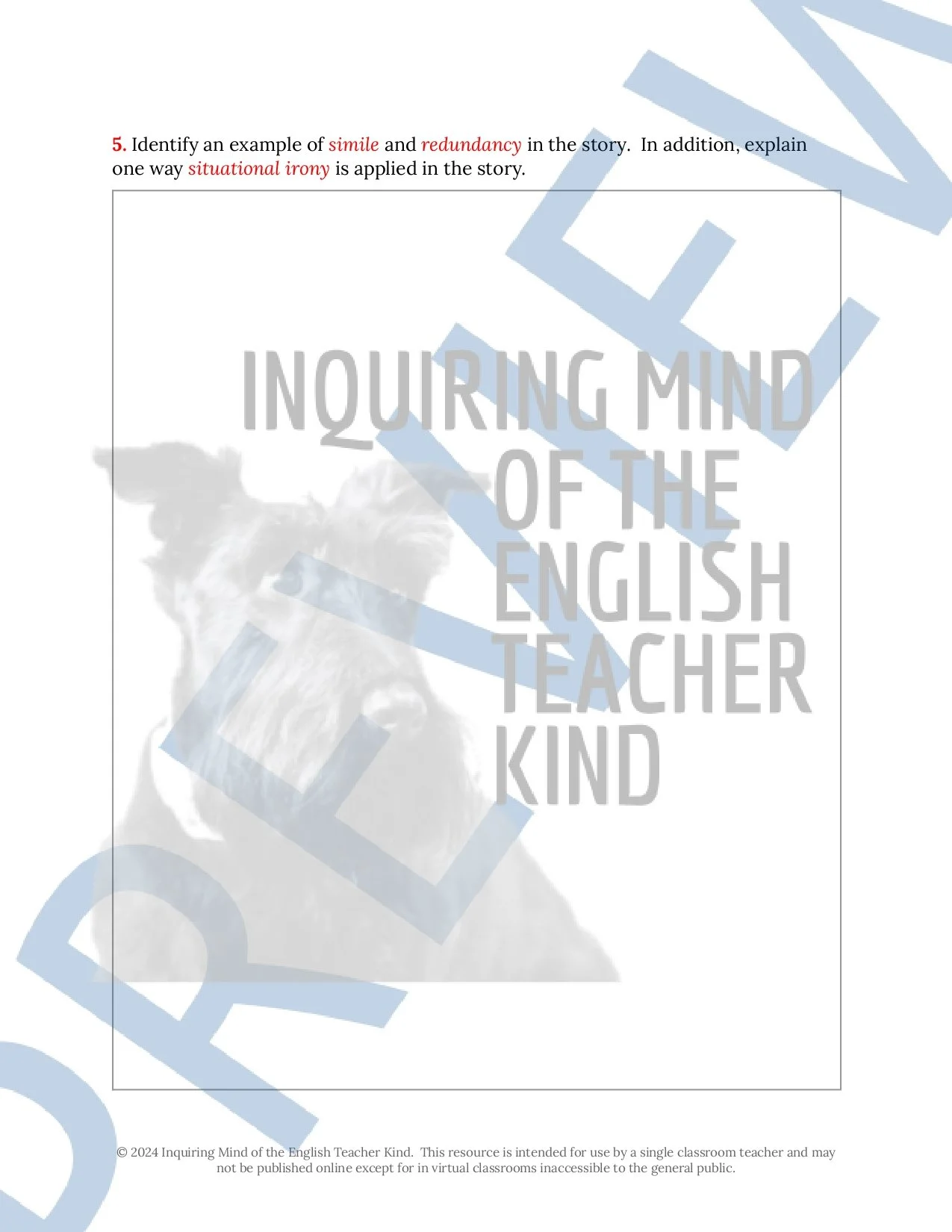 High School Creative Writing Unit Plan for Fantasy Short Stories and Tall Tales by Inquiring Mind of the English Teacher Kind