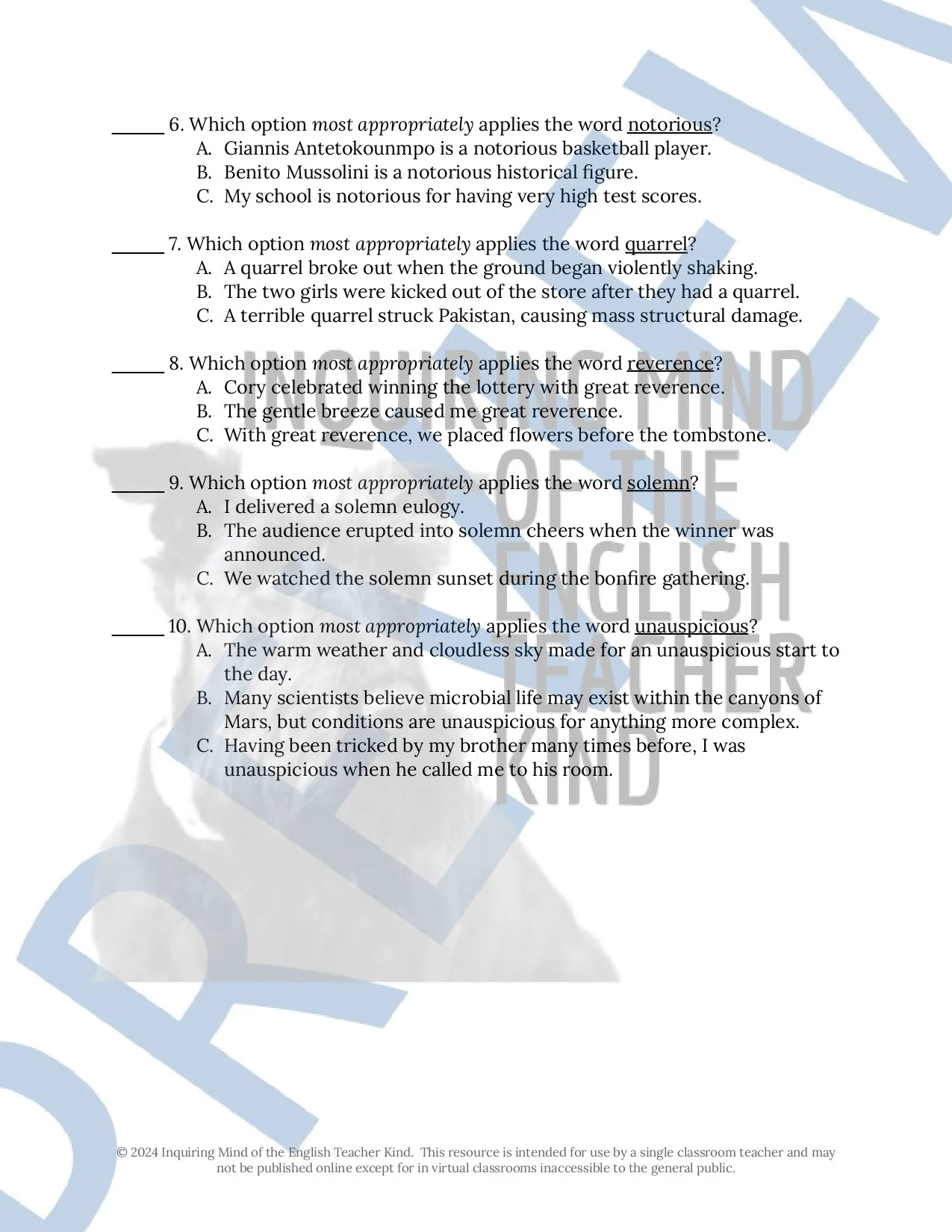 Twelfth Night Acts 4 and 5 Quizzes, Close Reading Worksheets, and Vocabulary Games Bundle by Inquiring Mind of the English Teacher Kind