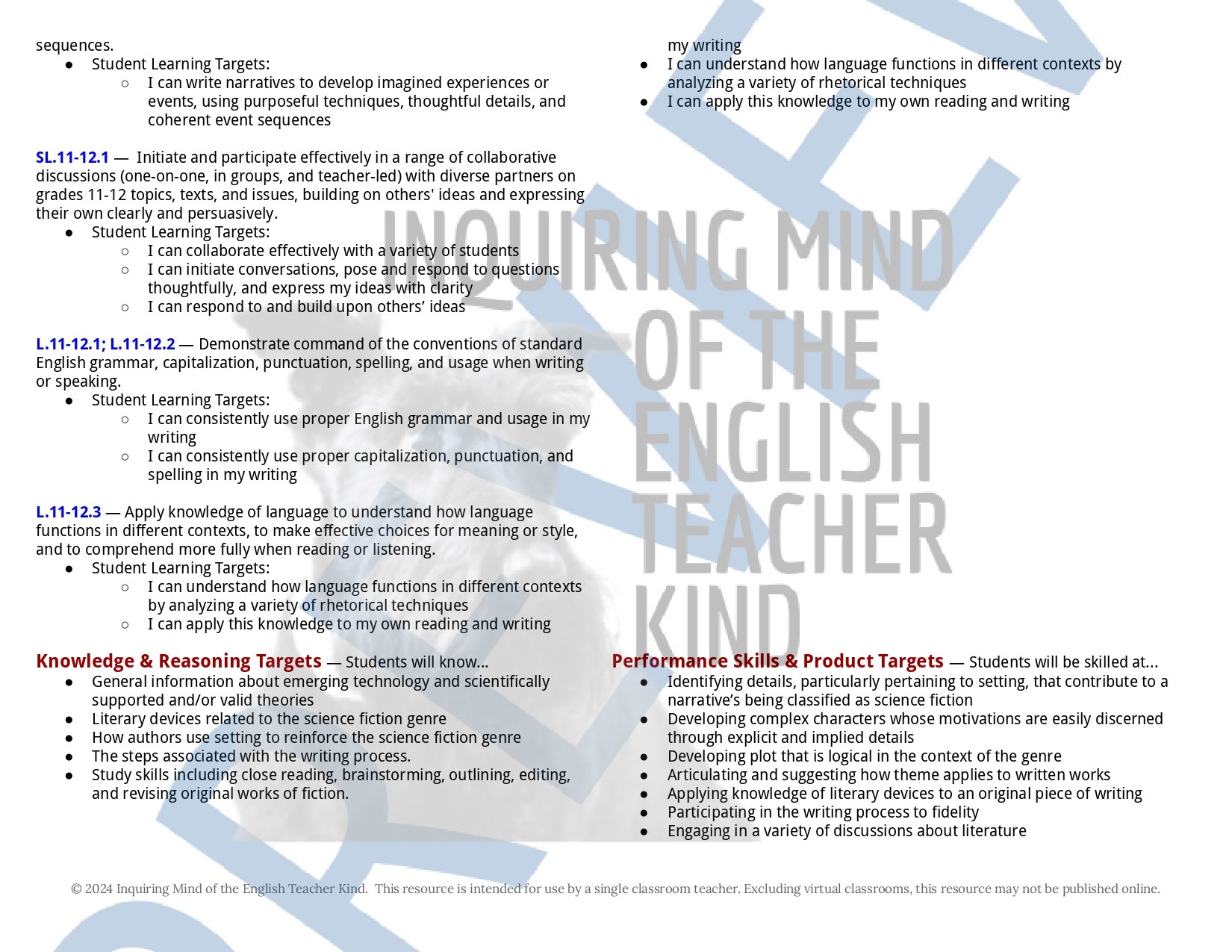 High School Creative Writing Complete Semester Curriculum and Supplemental Materials Bundle by Inquiring Mind of the English Teacher Kind
