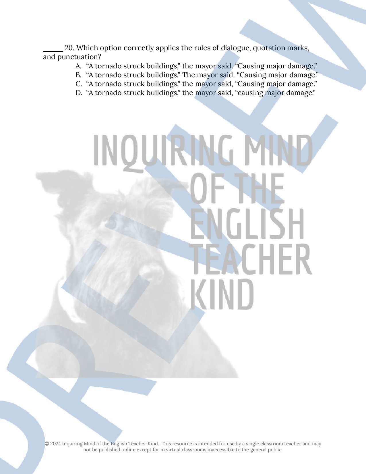 Grammar Worksheet on Quotation Marks and Punctuation (6).jpg