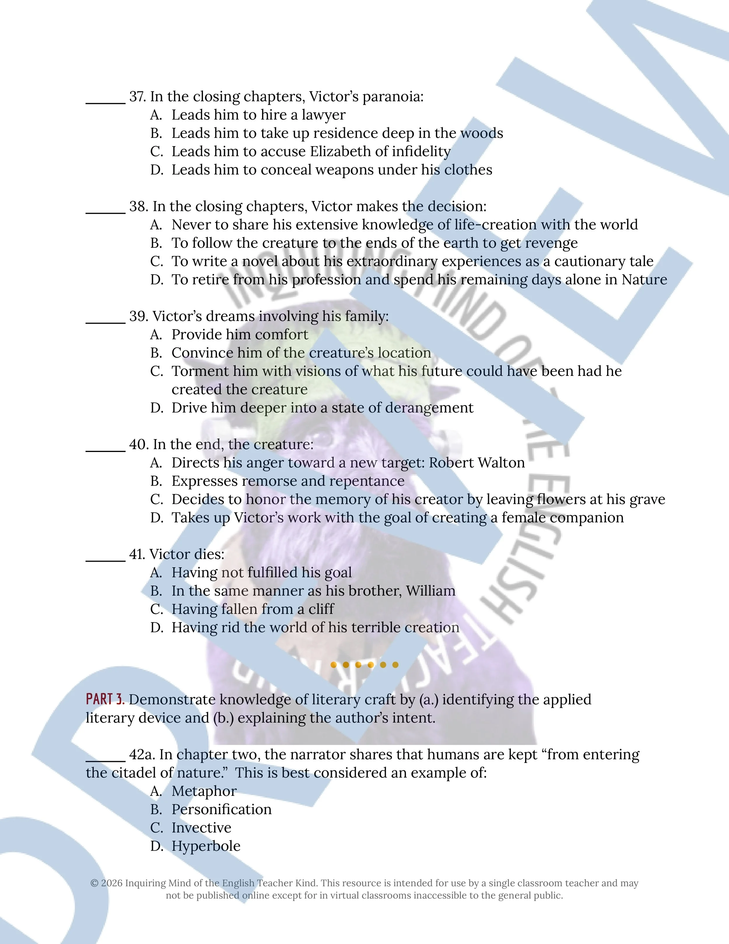 Frankenstein by Mary Shelley Test and Answer Key for High School English Language Arts (5).jpg