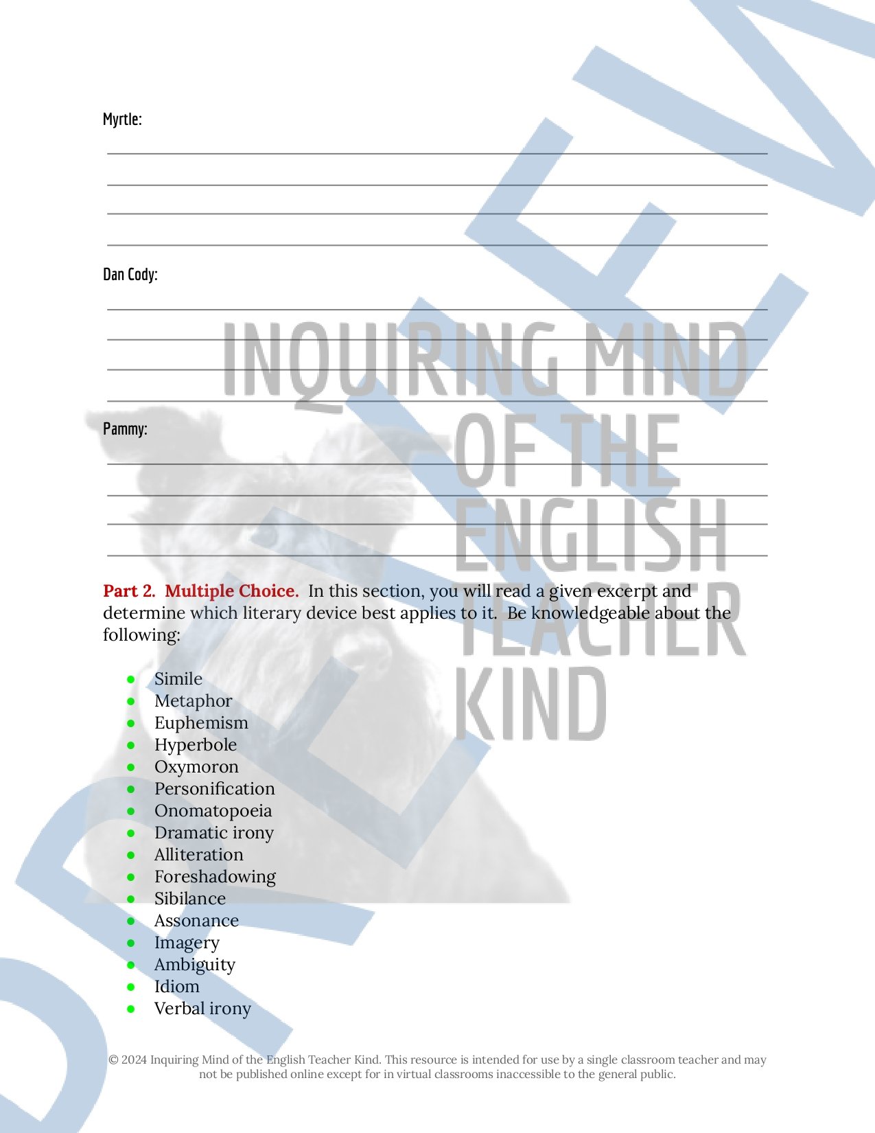 The Great Gatsby by F. Scott Fitzgerald Test, Answer Key, and Study Guide for High School