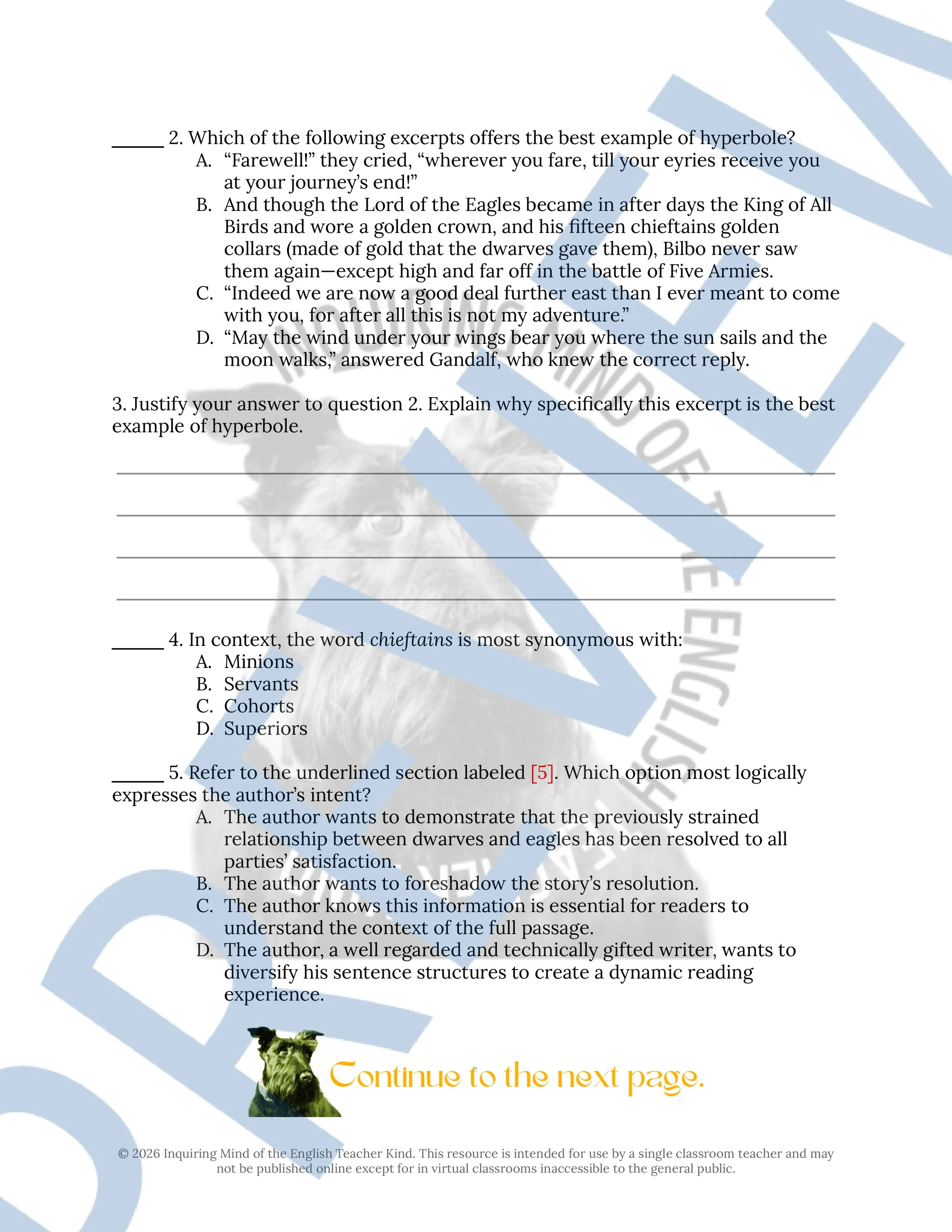 The Hobbit Chapter 7 Close Reading Analysis Worksheet (2).jpg