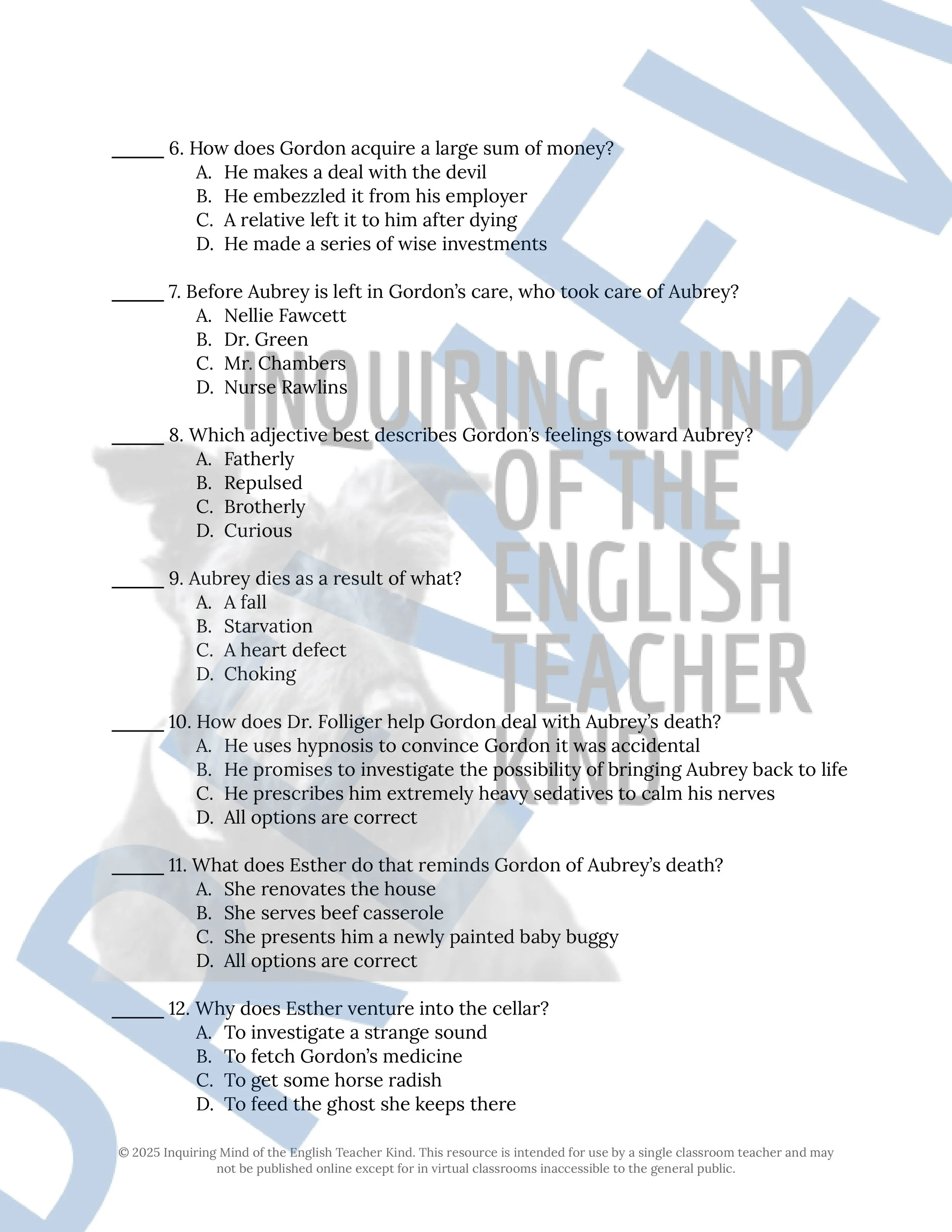 13 Halloween Short Stories for High School Reading Comprehension Quizzes and Answer Keys from Inquiring Mind of the English Teacher Kind