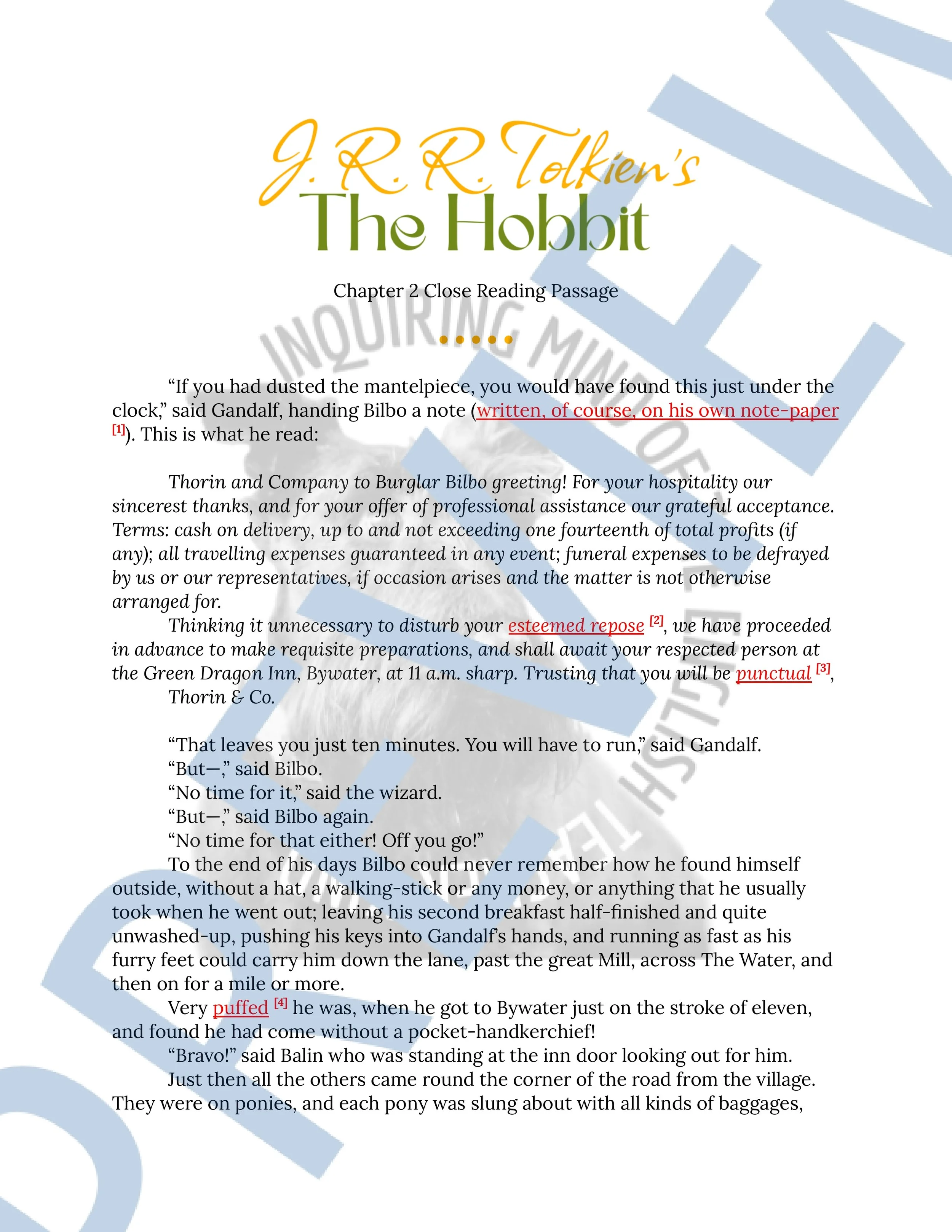 The Hobbit Chapter 2 Close Reading Analysis Worksheet (3).jpg