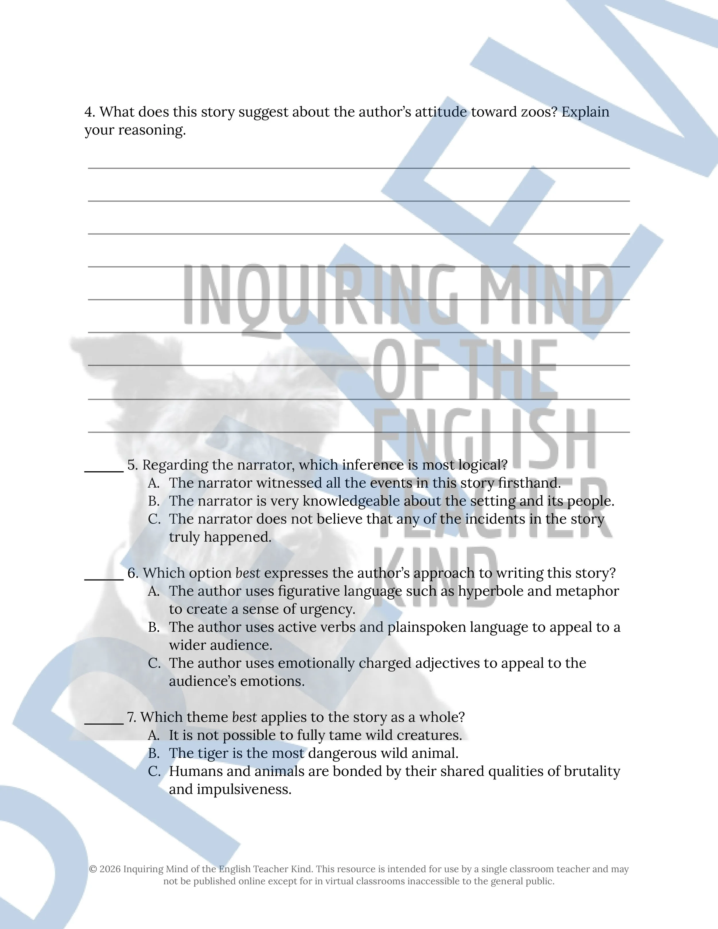 A Tiger in the House by Ruskin Bond Analysis Worksheet (2).jpg