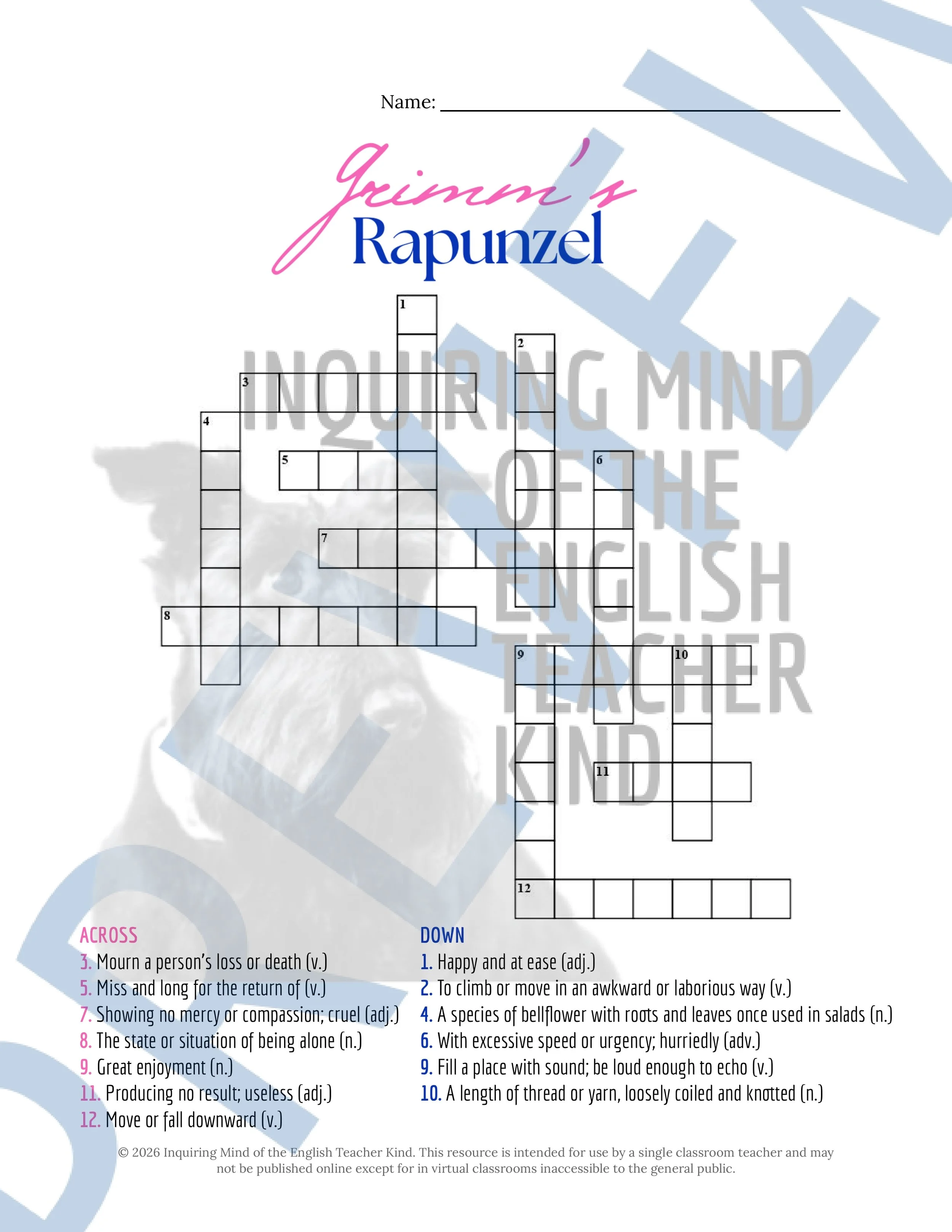 Rapunzel Brothers Grimm Fairy Tale Vocabulary Activities (3).jpg