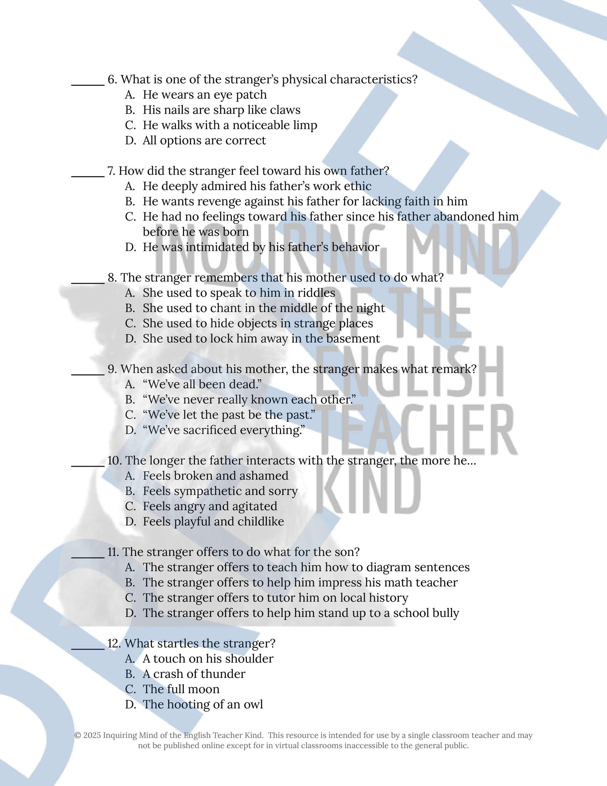 "Where Is Here?" by Joyce Carol Oates Quiz, Close Reading Analysis Worksheet, Vocabulary Activities, and Answer Keys for High School from Inquiring Mind of the English Teacher Kind