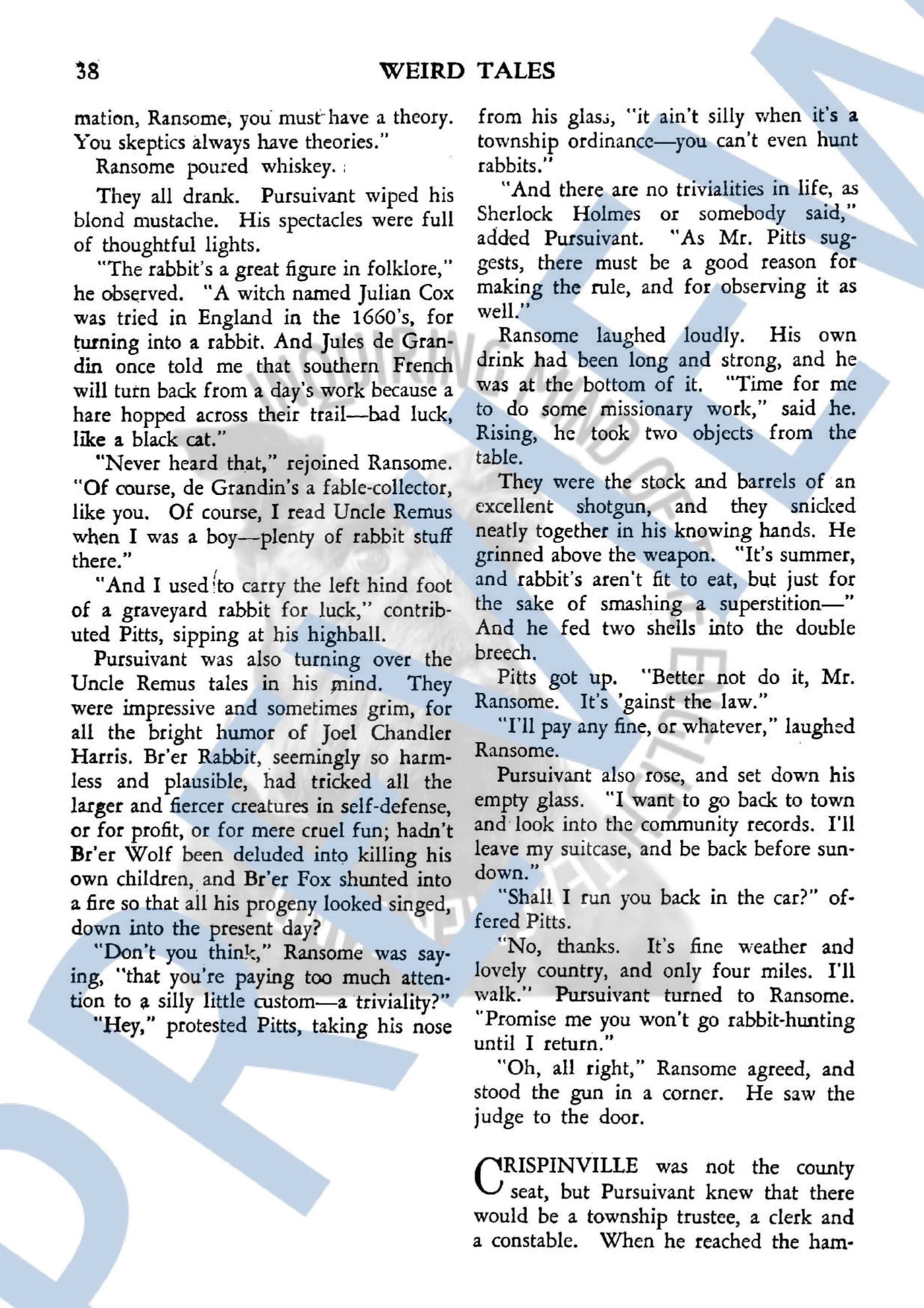 The Dreadful Rabbits by Manly Wade Wellman Vocabulary Activities for High School English Language Arts - Supernatural Fantasy Literature Resources (7).jpg