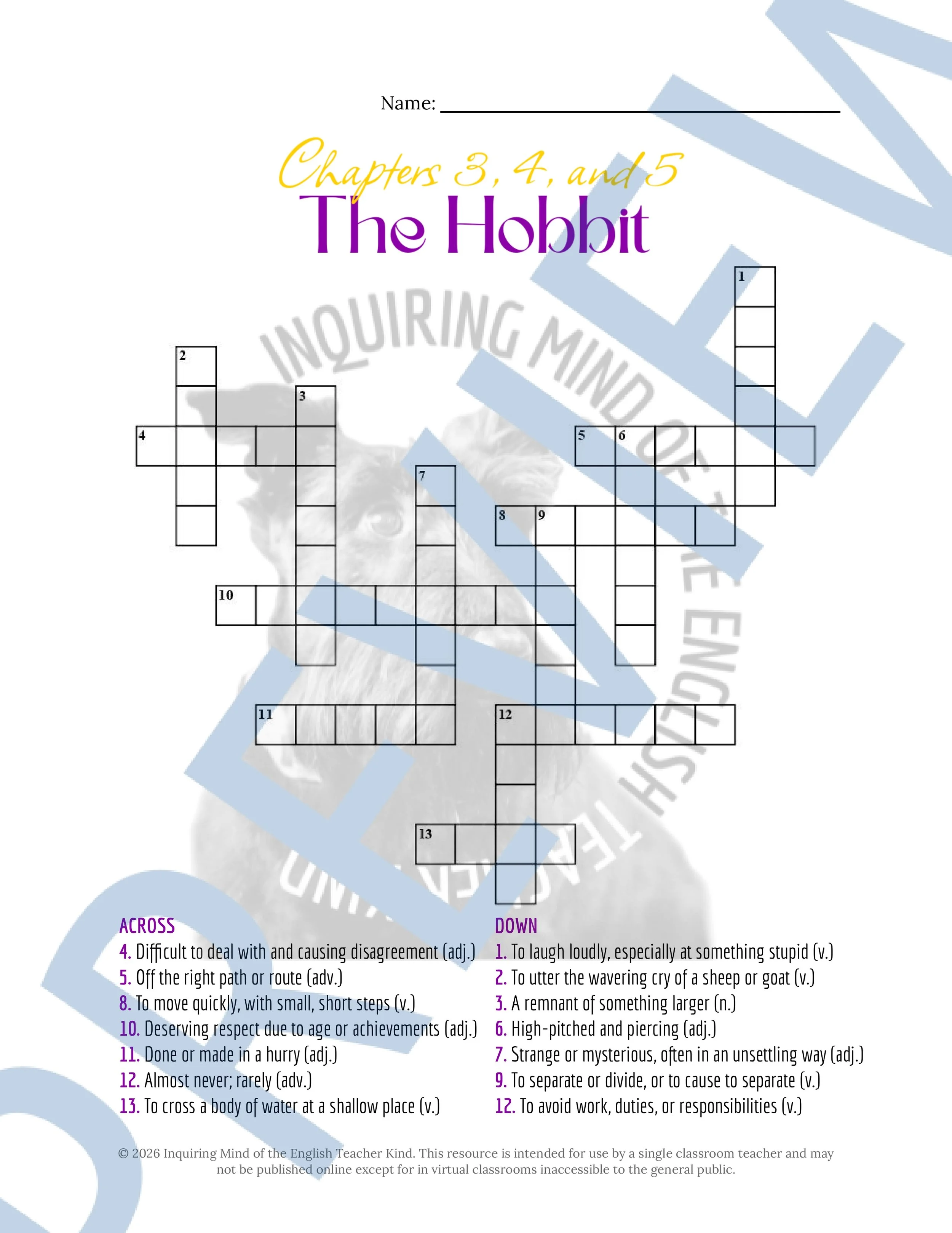 The Hobbit Chapters 3, 4, and 5 Vocabulary Activities (3).jpg