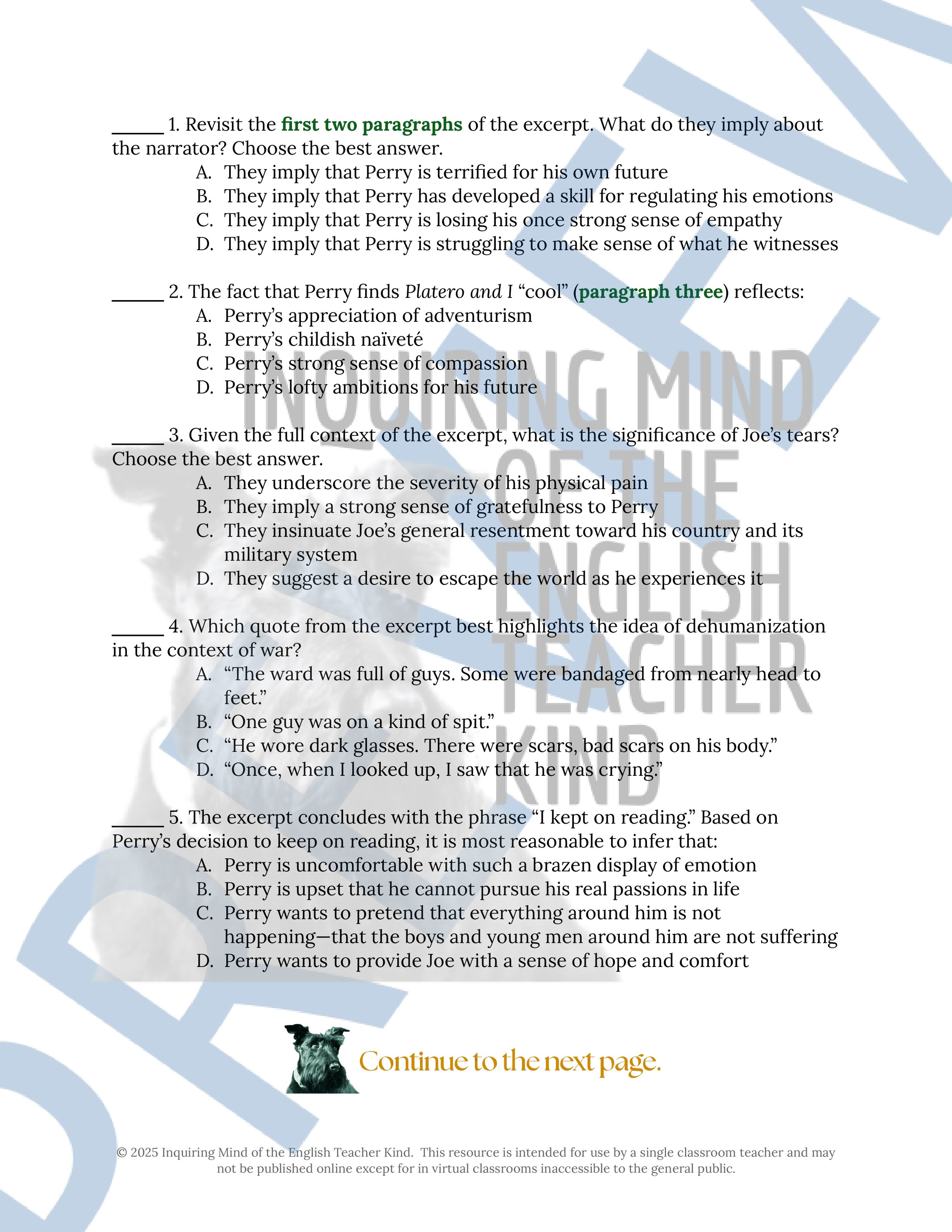 Fallen Angels Quizzes, Worksheets, Research Project, Test, and Answer Keys Mega Bundle from Inquiring Mind of the English Teacher Kind