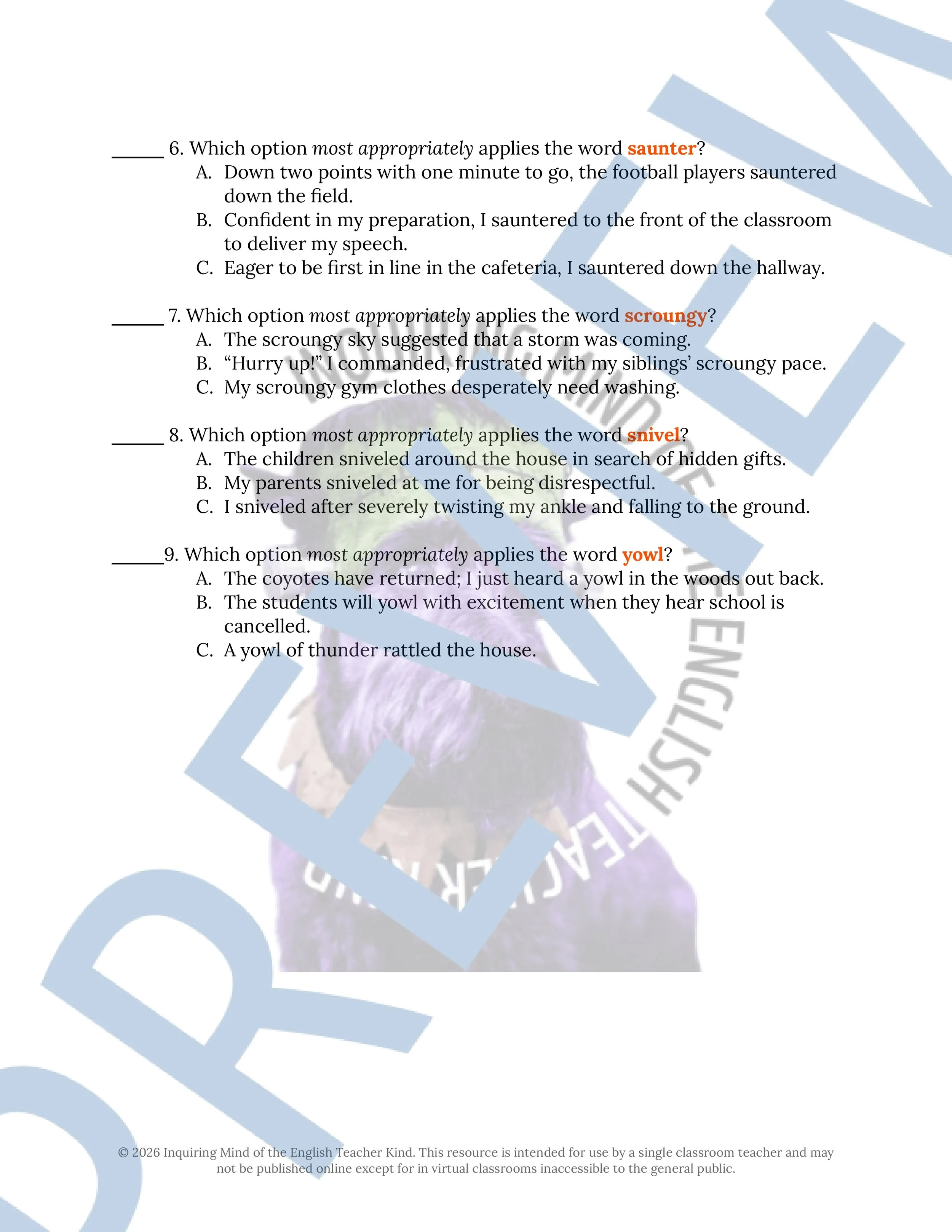 Catnip by Robert Bloch Vocabulary Activities for High School Short Story Units and the Halloween Season (2).jpg