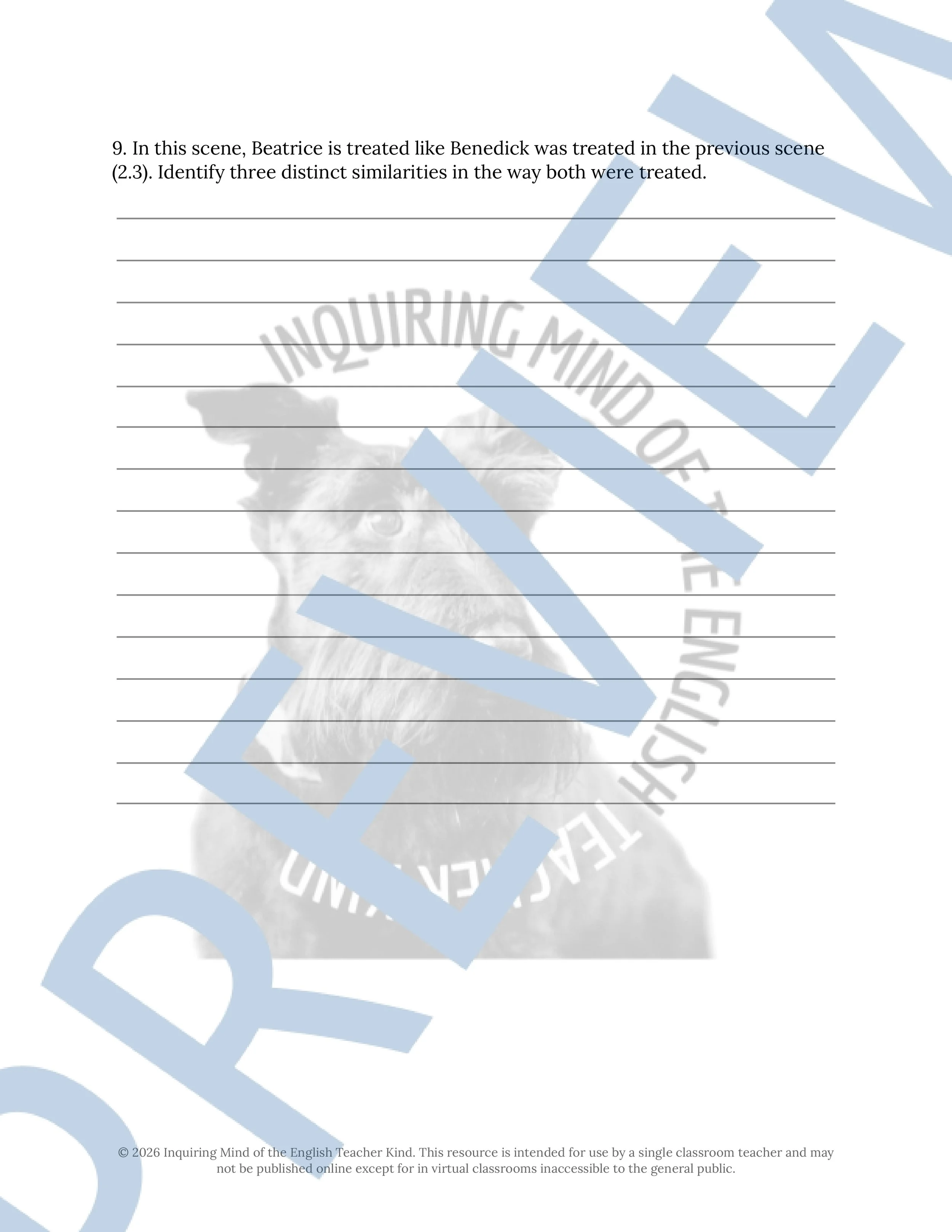 Much Ado About Nothing Act 3.1 Close Reading Analysis Worksheet (3).jpg