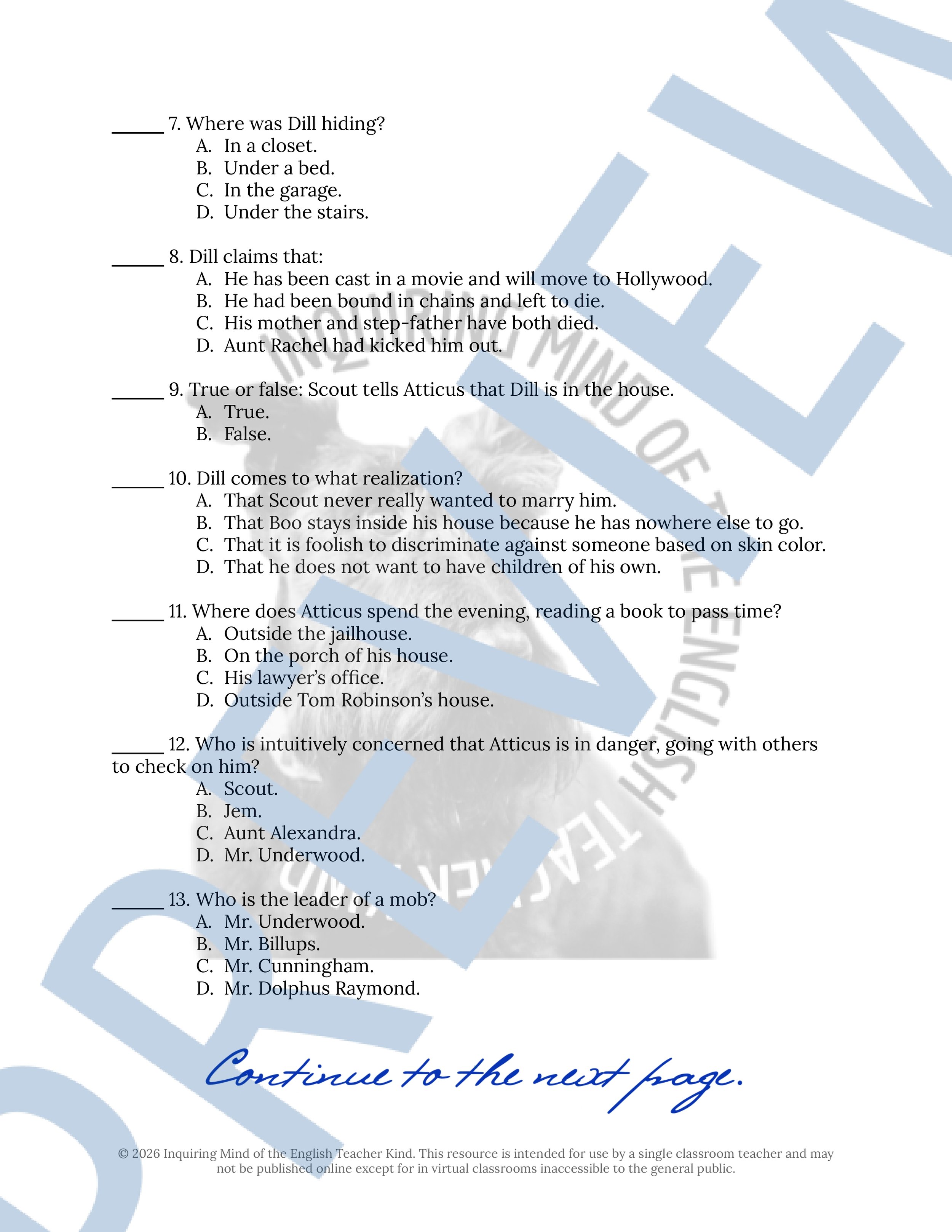 To Kill a Mockingbird Chapters 14 and 15 Quiz and Answer Key (2).jpg