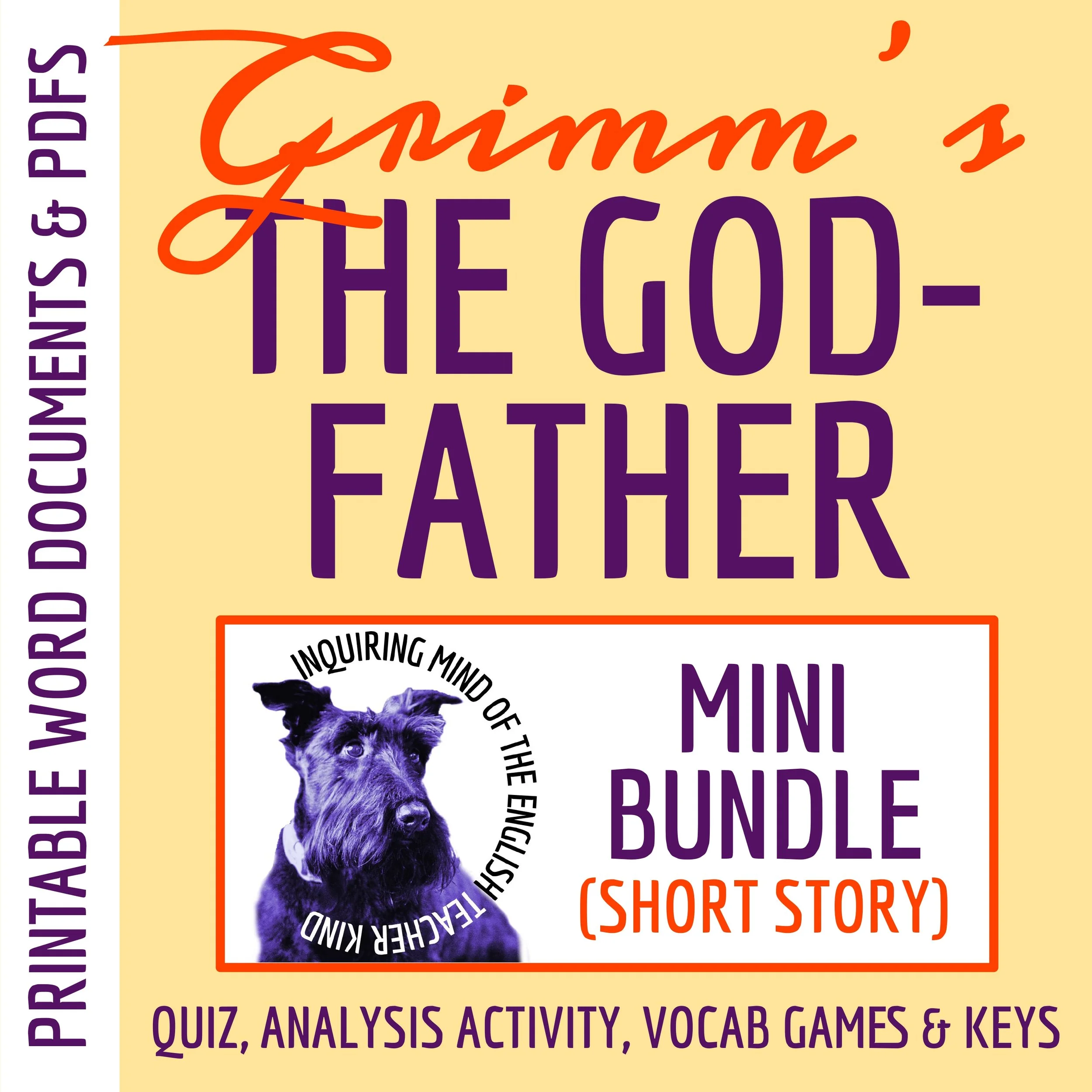 "The Godfather" Quiz, Analysis Worksheet, and Vocabulary Activities | Grimm's Fairy Tale