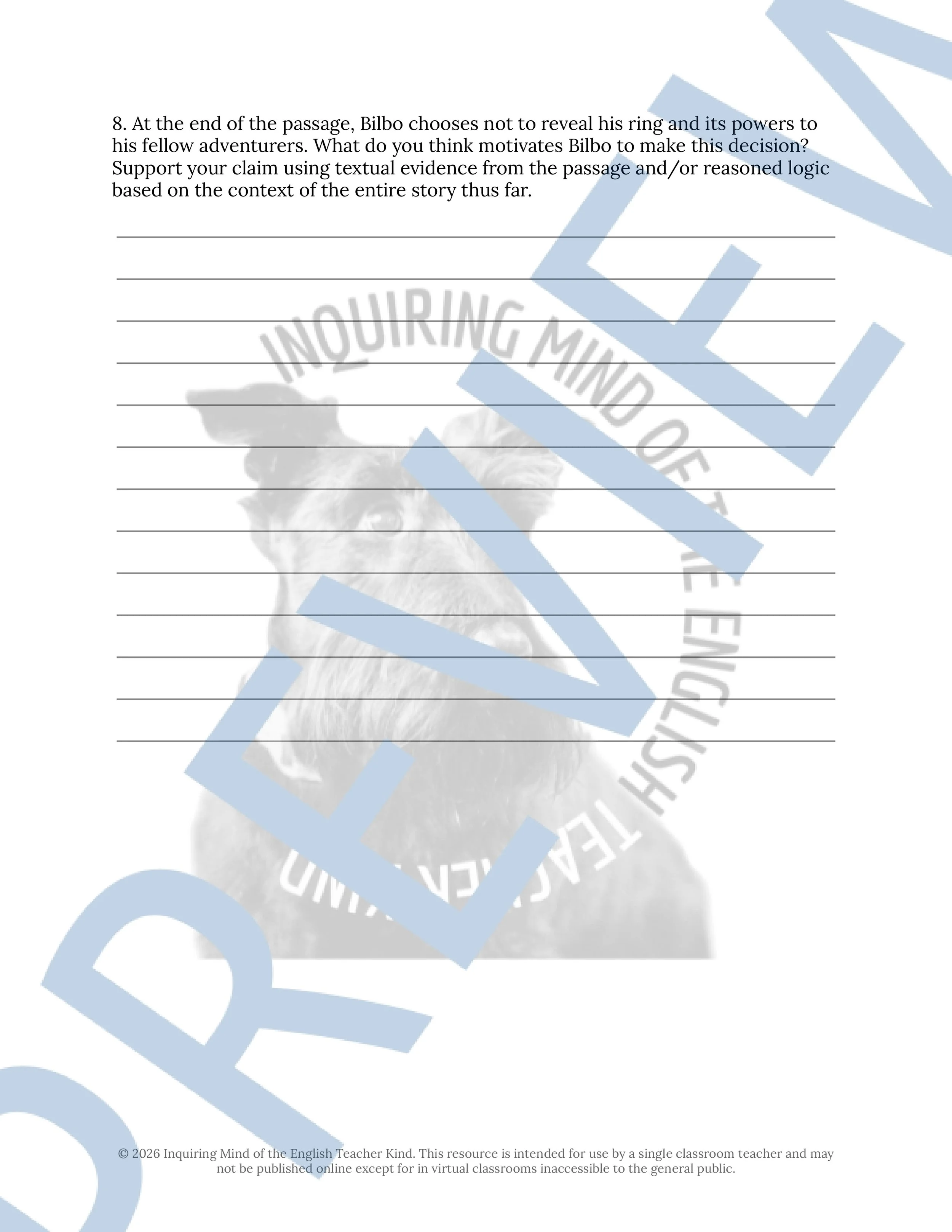 The Hobbit Chapter 6 Close Reading Analysis Worksheet (4).jpg