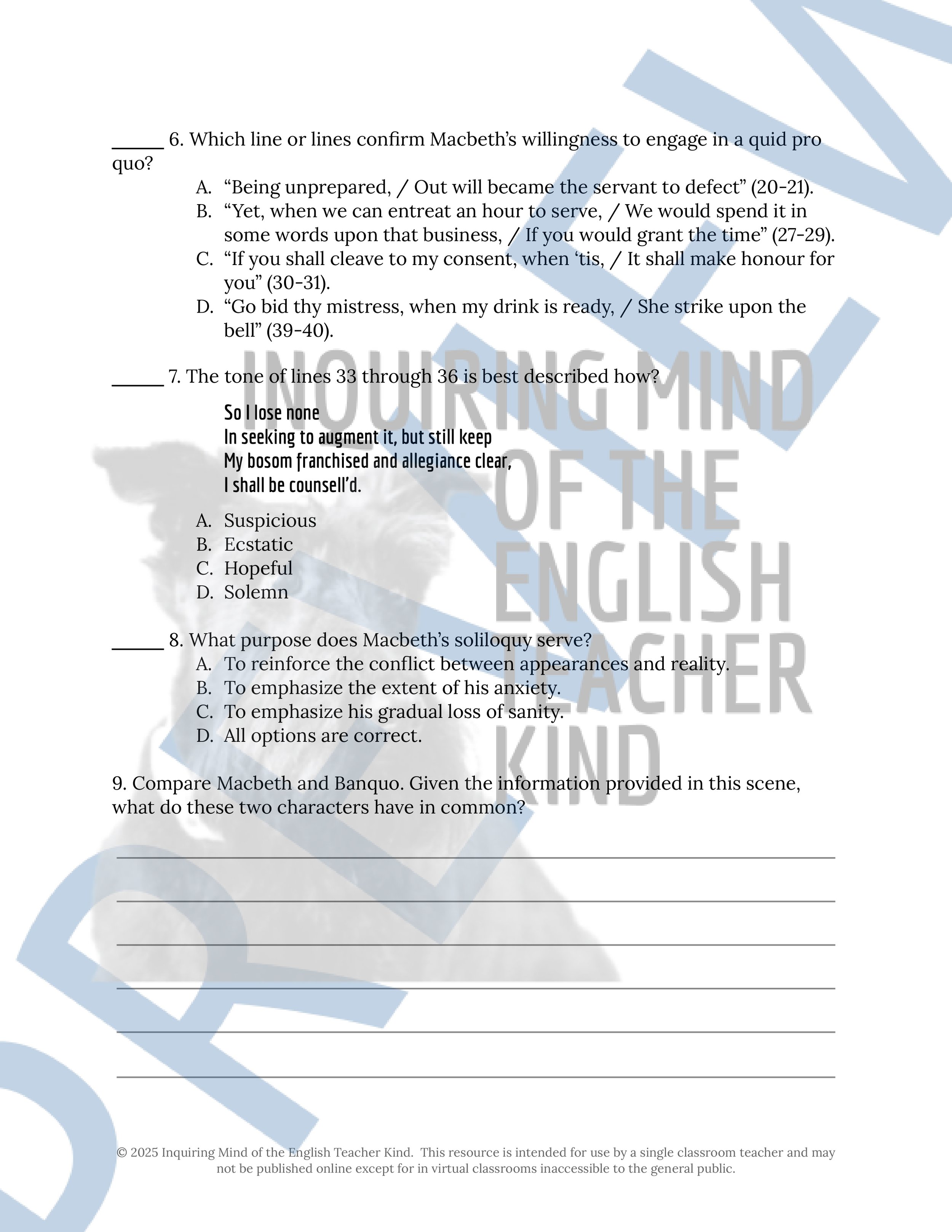 Summarizing Practice: Reading Worksheet & Answer Key
