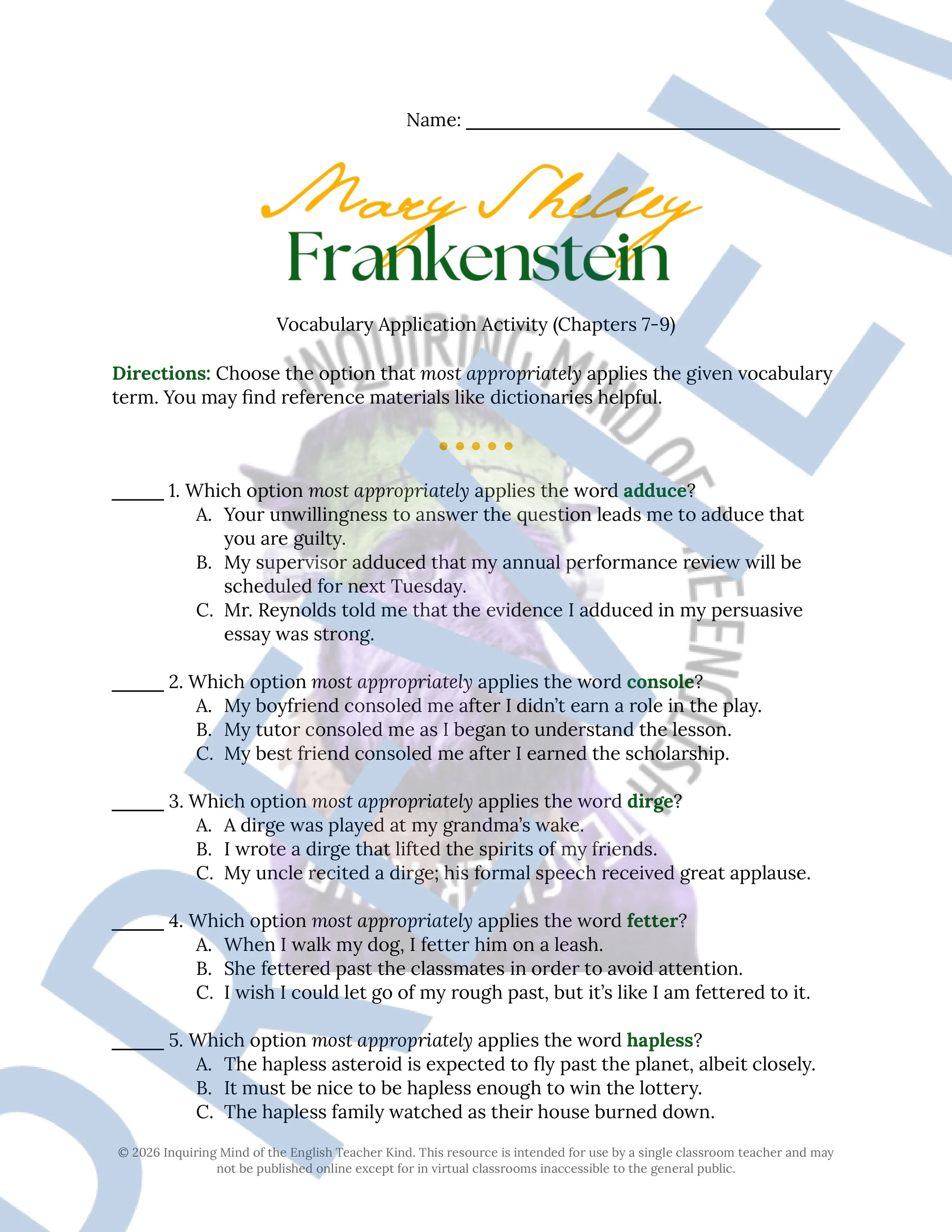 Frankenstein Chapters 7, 8, and 9 Vocabulary Activities (1).jpg