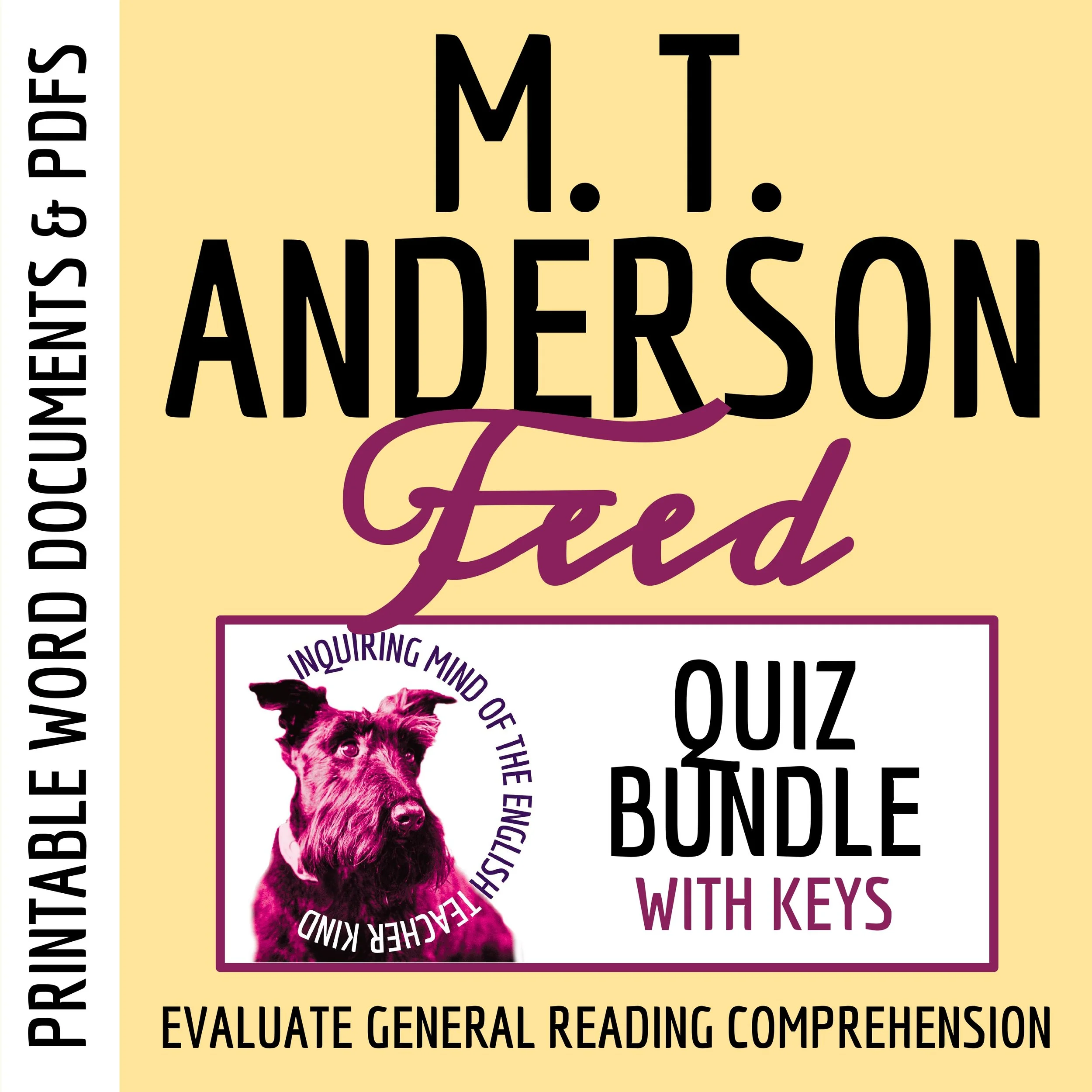 Feed by M.T. Anderson Reading Comprehension Quizzes and Answer Keys | Dystopian Novel Study