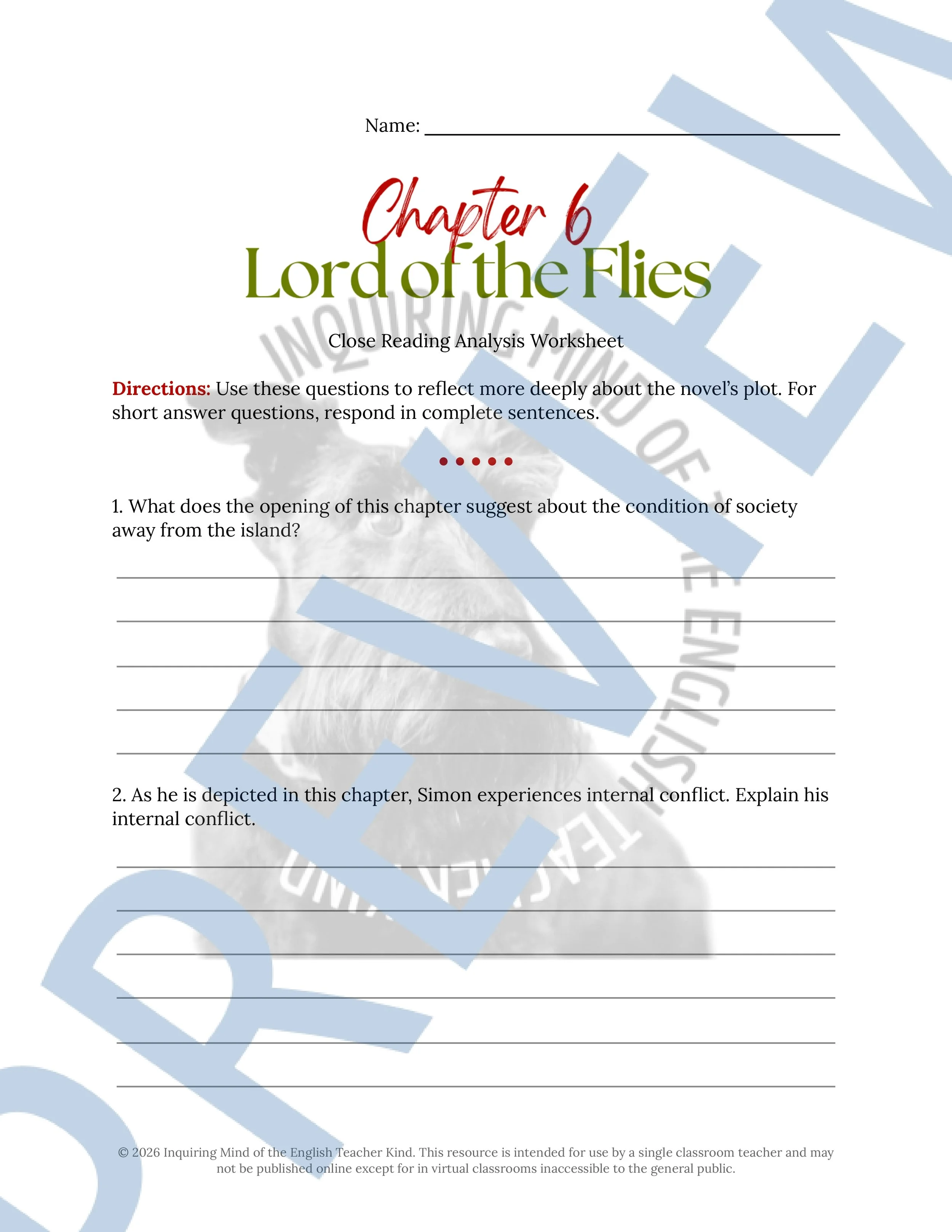 Lord of the Flies Chapter 6 Close Reading Analysis Worksheet (1).jpg