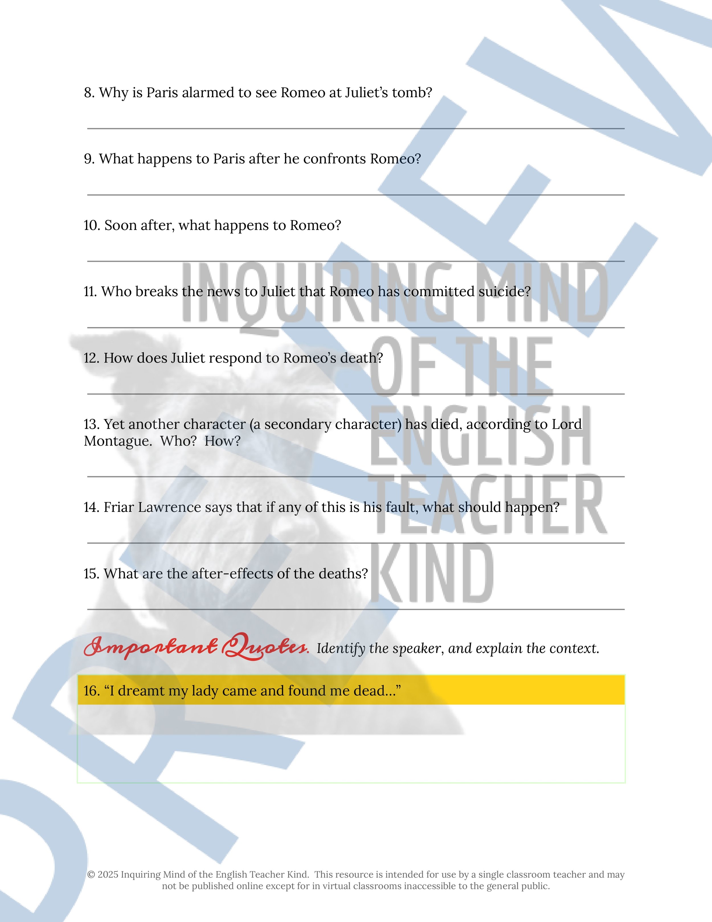 Romeo and Juliet Reading Guide with Answer Key for High School from Inquiring Mind of the English Teacher Kind (18).jpg