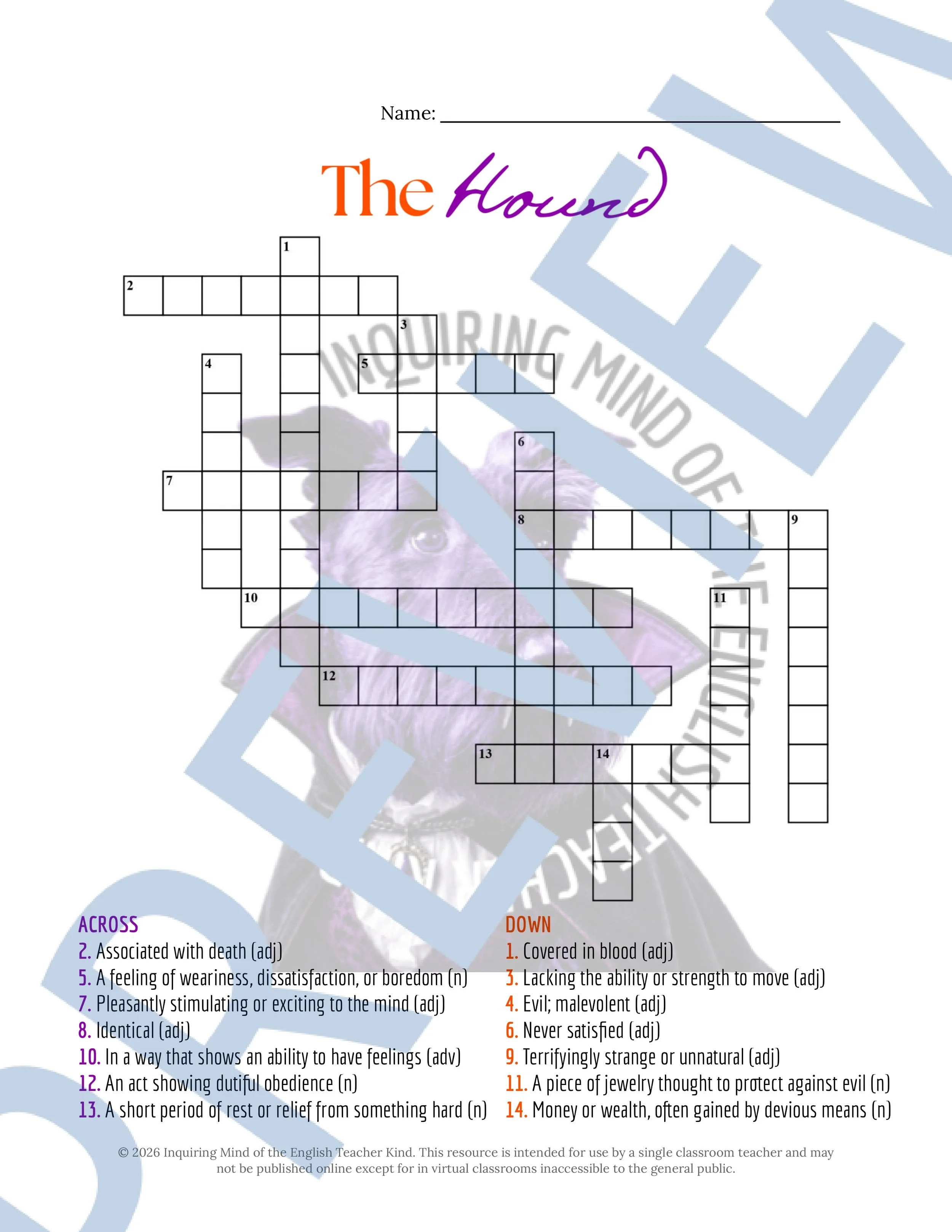 The Hound by H.P. Lovecraft Vocabulary Activities (4).jpg