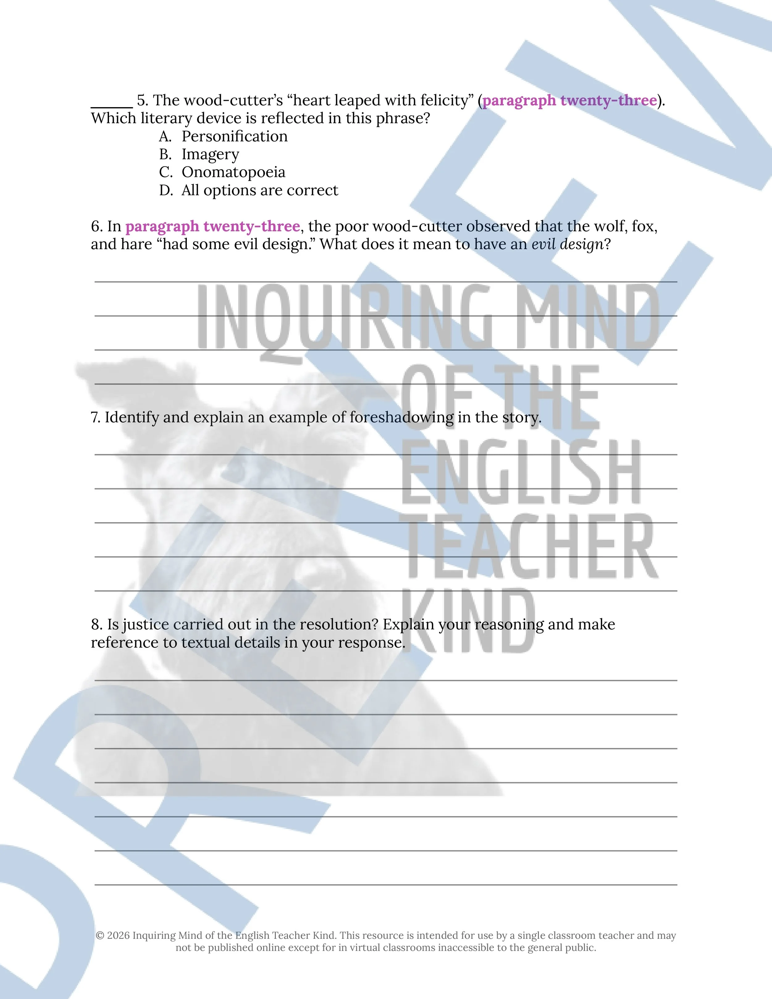 The Wonderful Musician by the Brothers Grimm Close Reading Analysis Worksheet (2).jpg