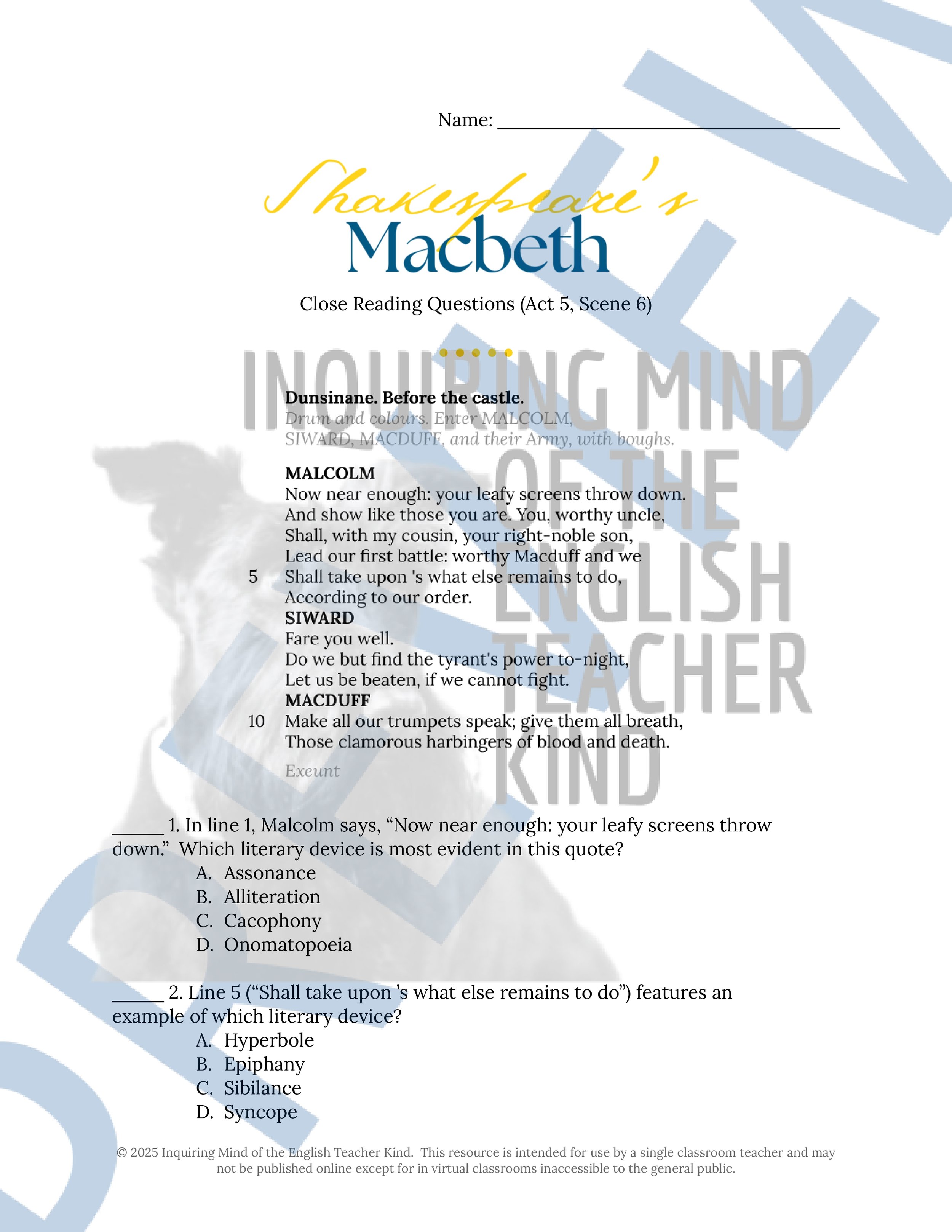 Vocabulary Builder: Reading Worksheets and Answer Key