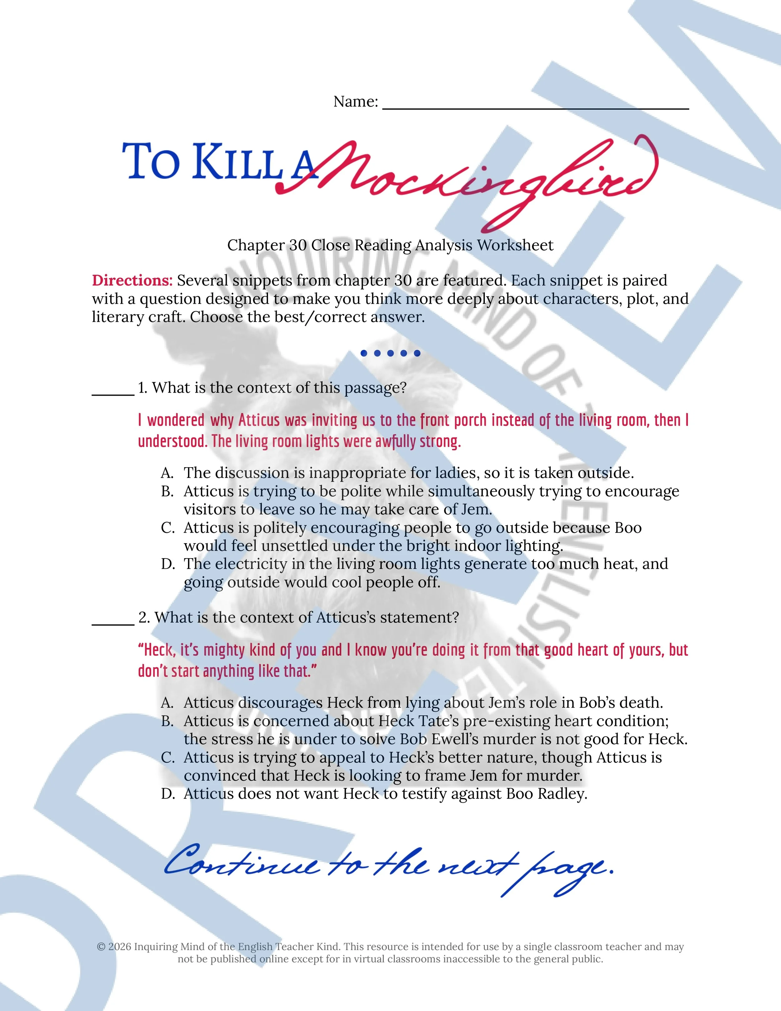 To Kill a Mockingbird Chapter 30 Close Reading Analysis Worksheet (1).jpg