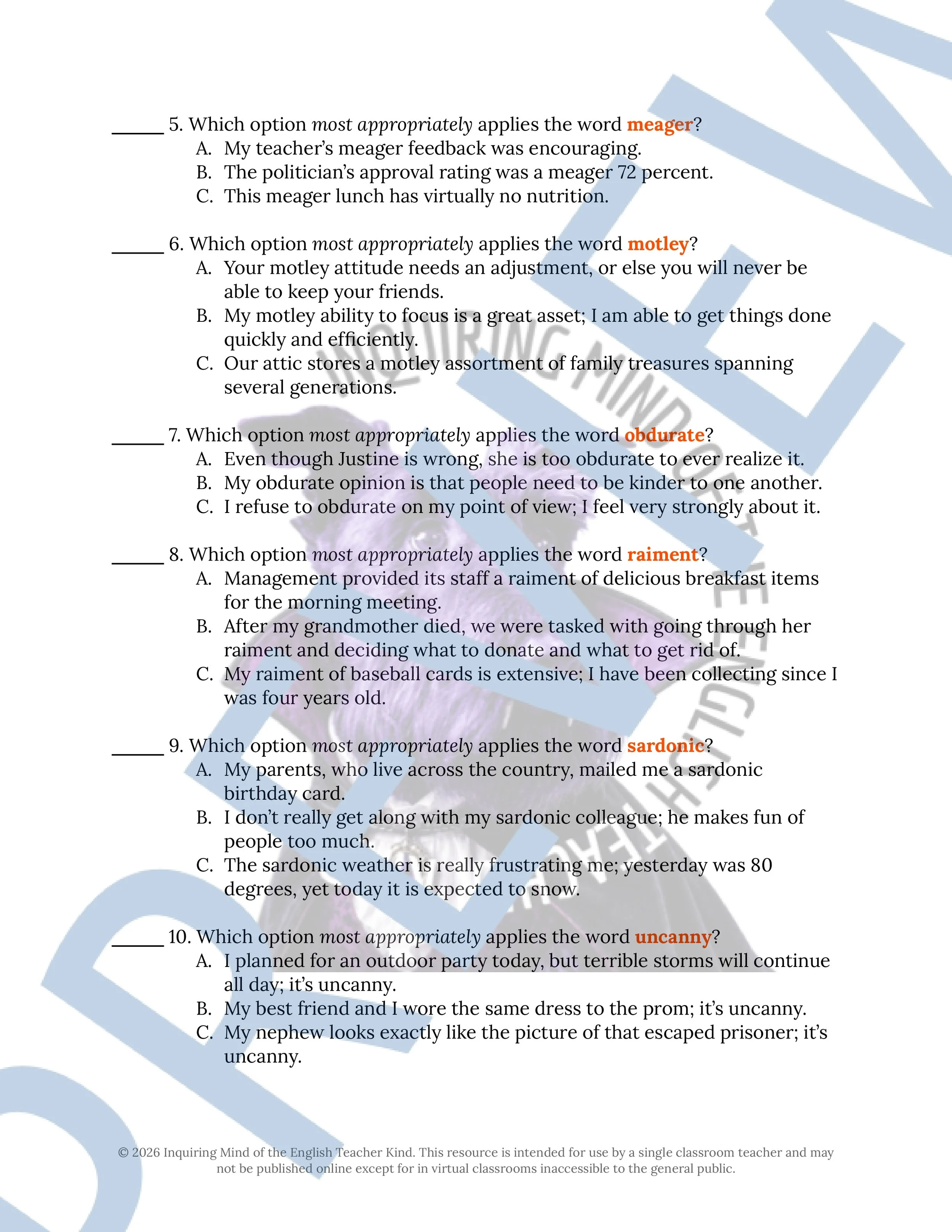 The Vow on Halloween Vocabulary Activities (2).jpg