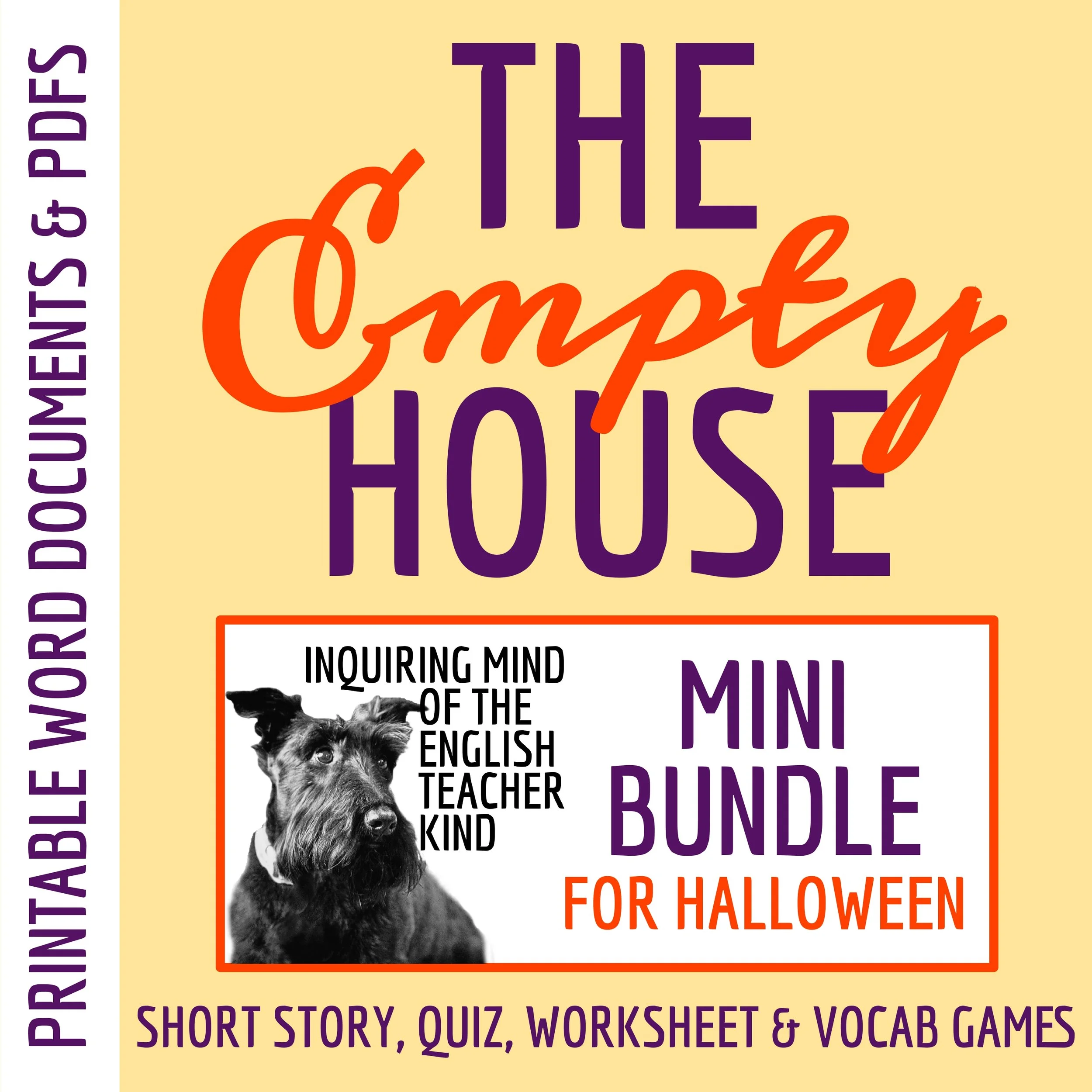 "The Empty House" Quiz, Worksheet, and Vocabulary Games (Halloween Ghost Story)