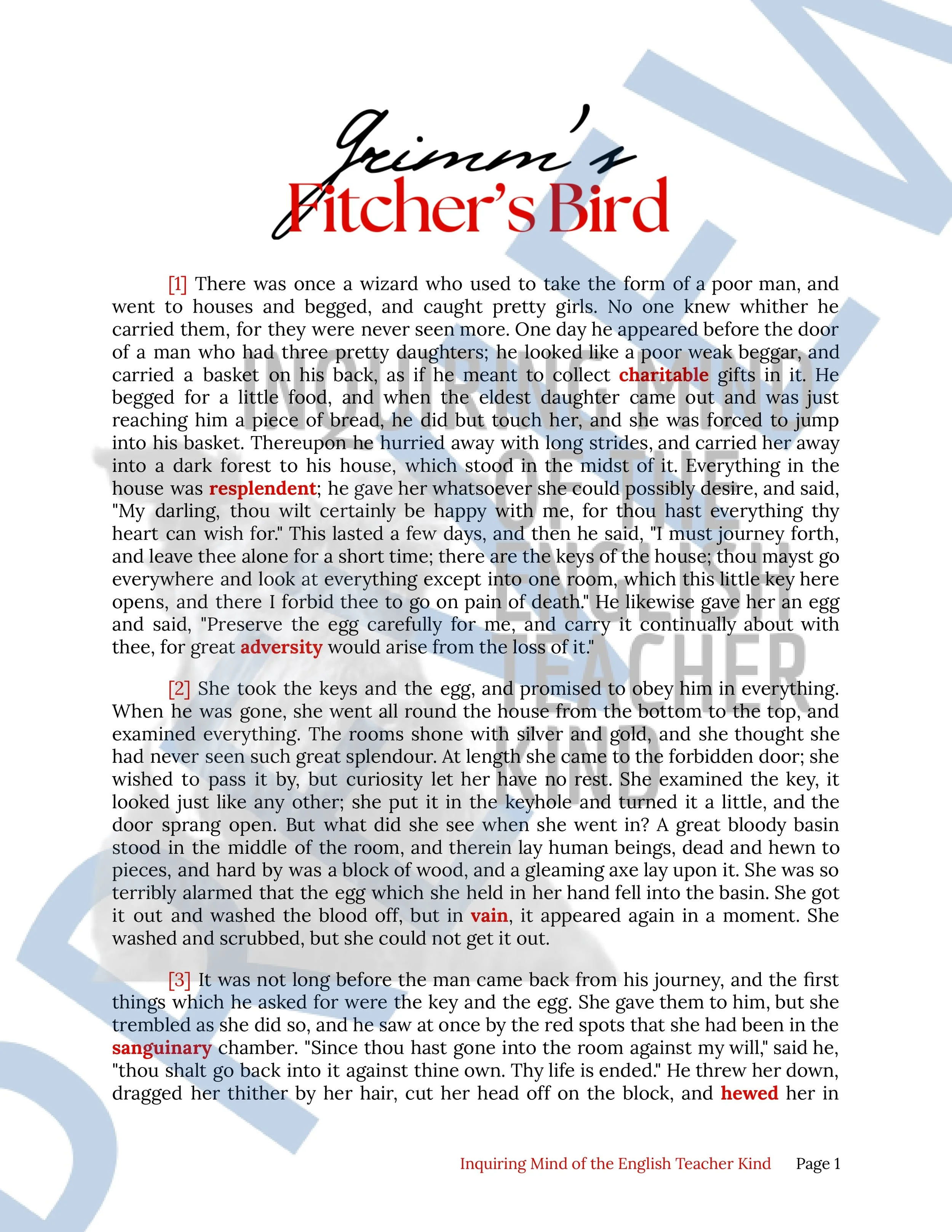 Fitcher's Bird by the Brothers Grimm Fairy Tale (1).jpg