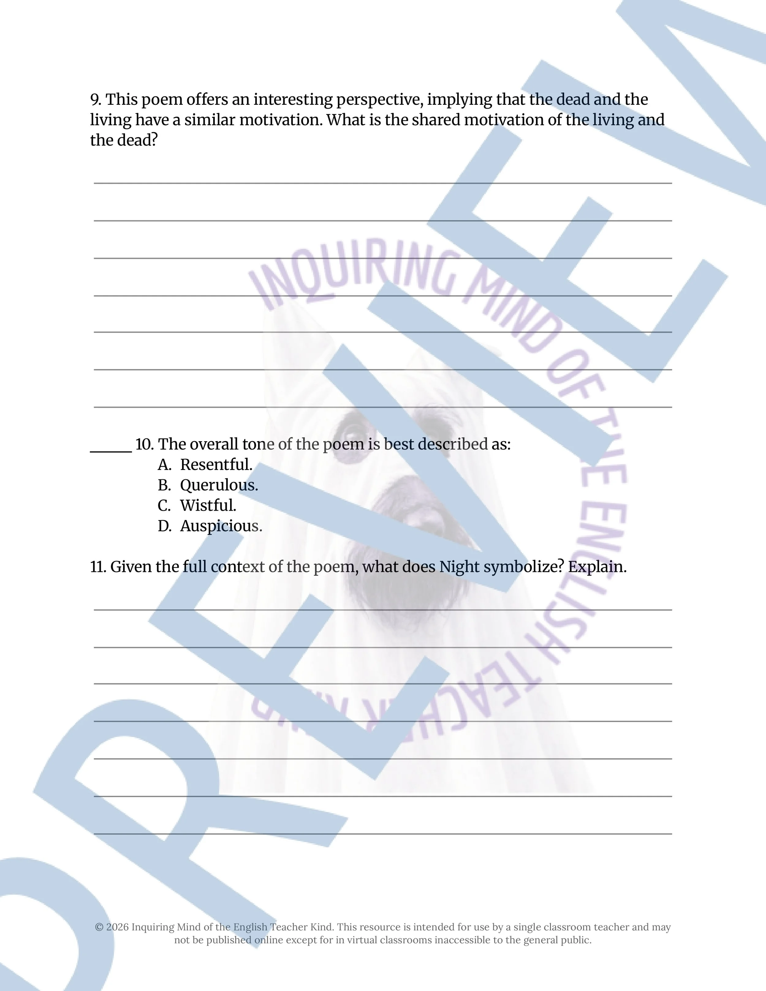 Listening by Cristel Hastings Gothic Poem Analysis Worksheet for High School English and Halloween (4).jpg
