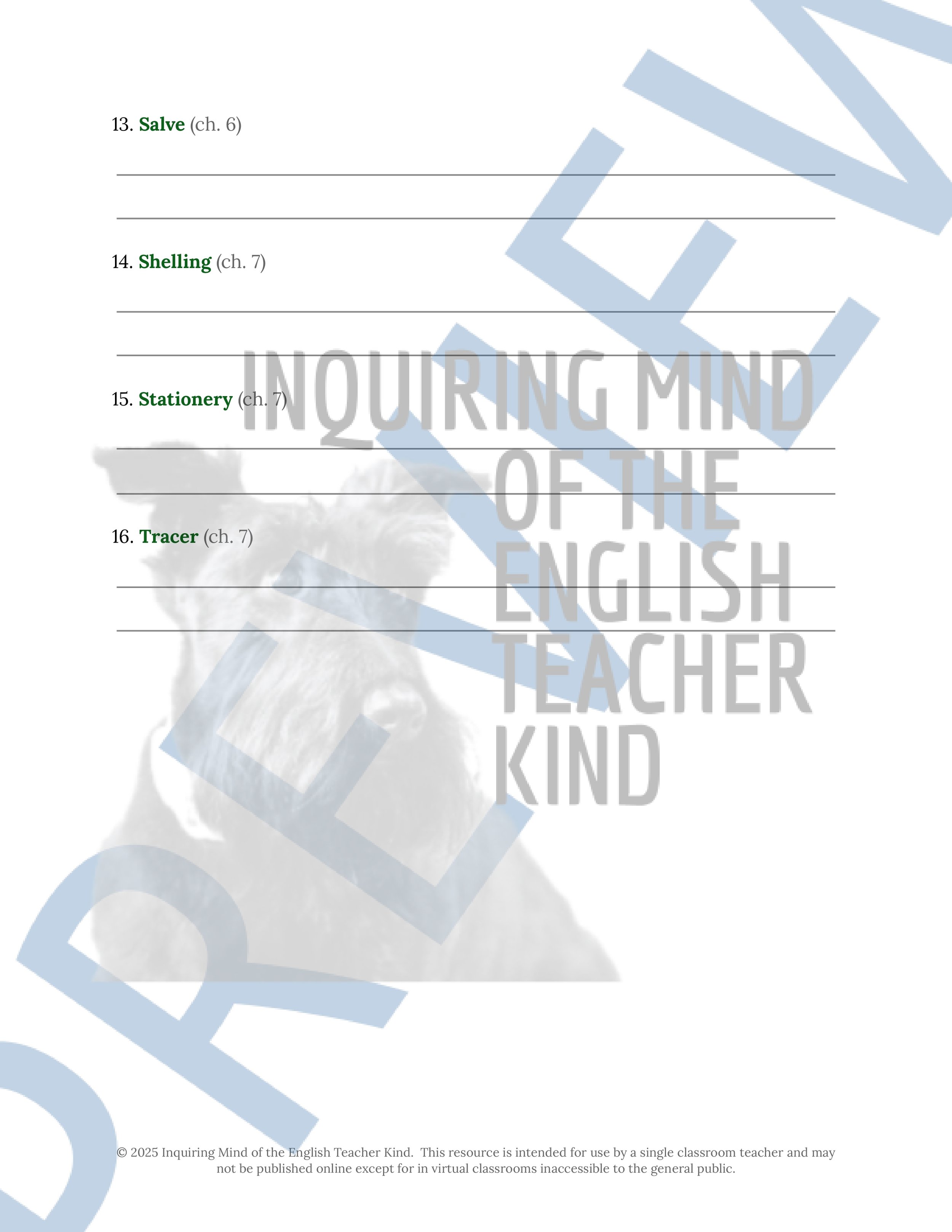 Fallen Angels by Walter Dean Myers Vocabulary Activities Bundle for High School from Inquiring Mind of the English Teacher Kind