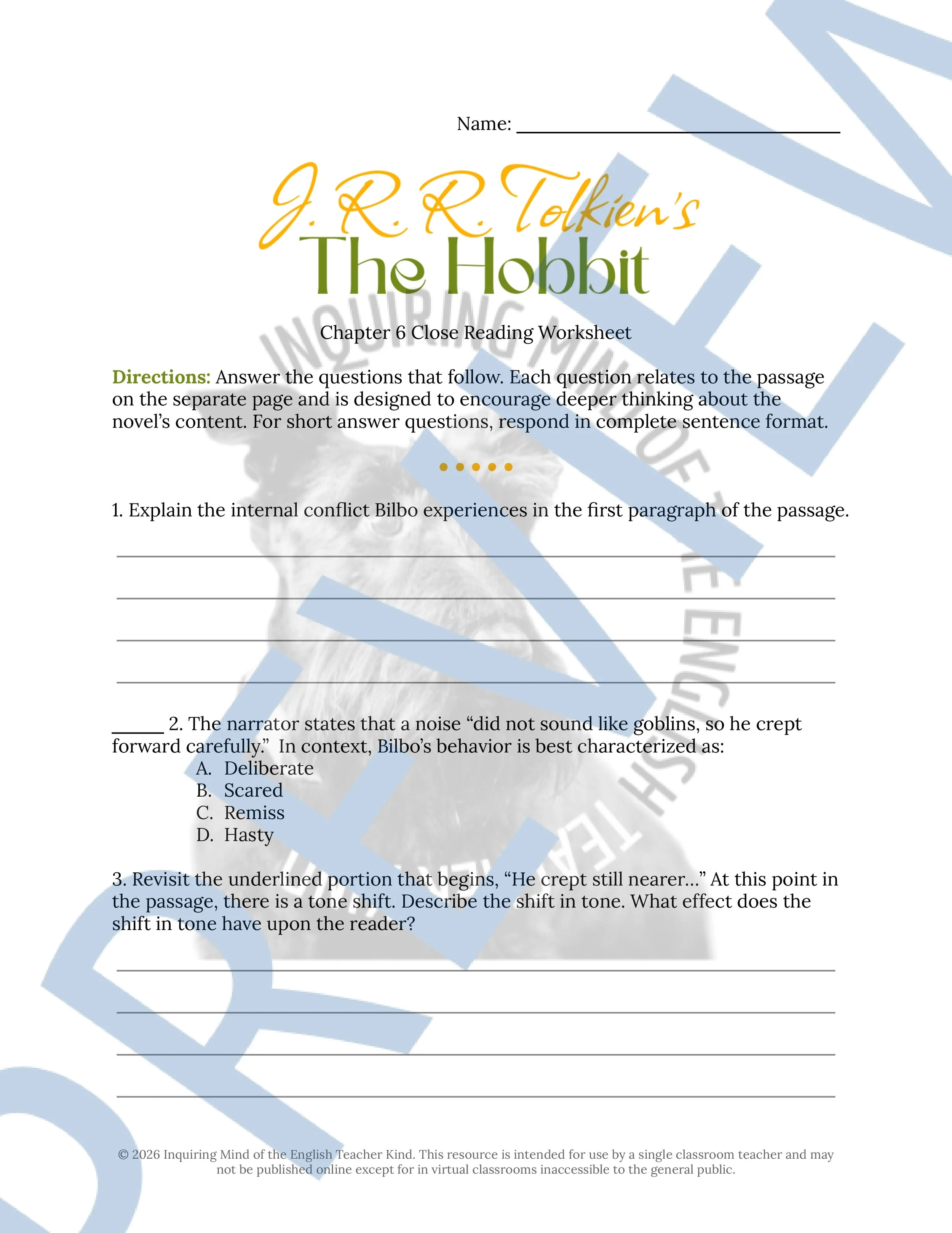 The Hobbit Chapter 6 Close Reading Analysis Worksheet (1).jpg