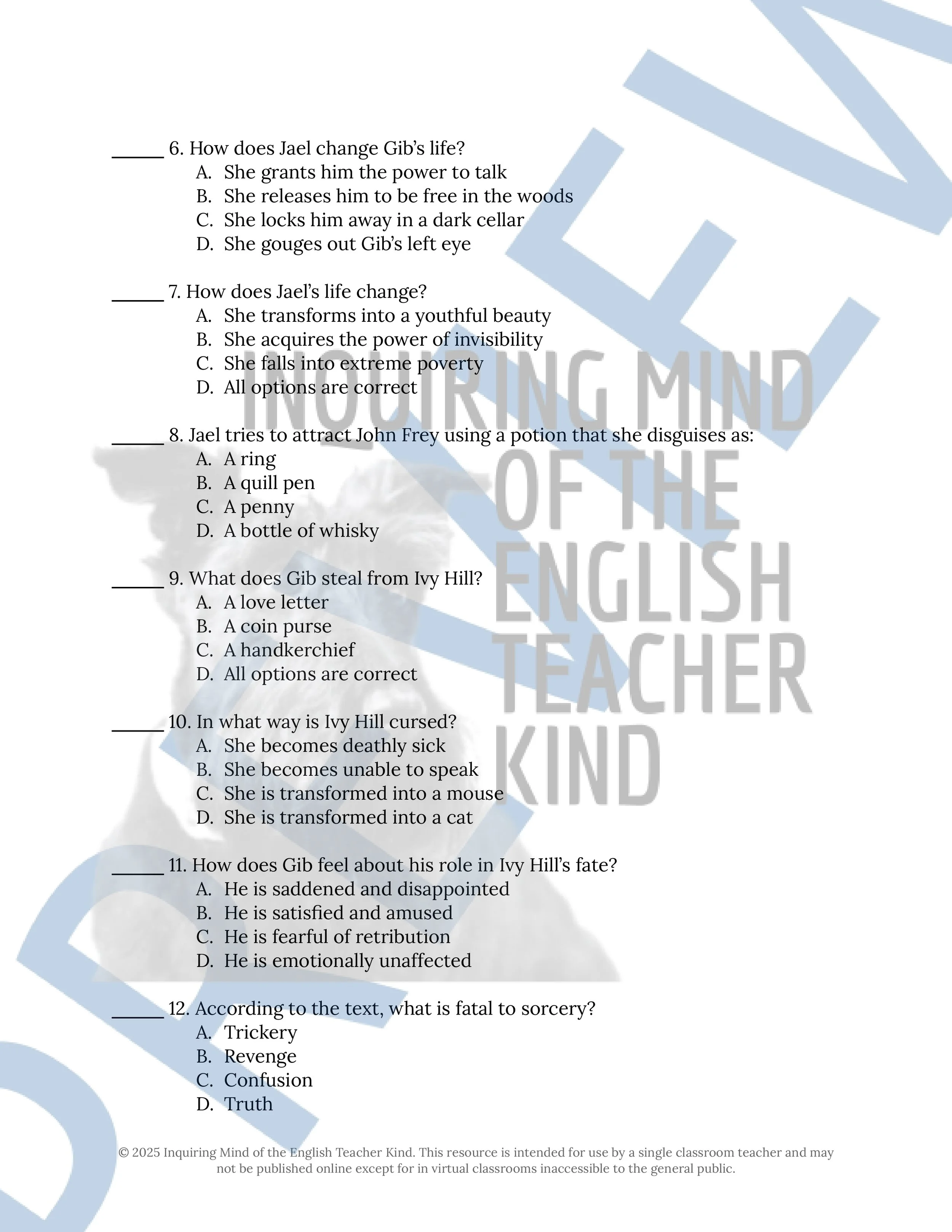 13 Halloween Short Stories for High School Reading Comprehension Quizzes and Answer Keys from Inquiring Mind of the English Teacher Kind