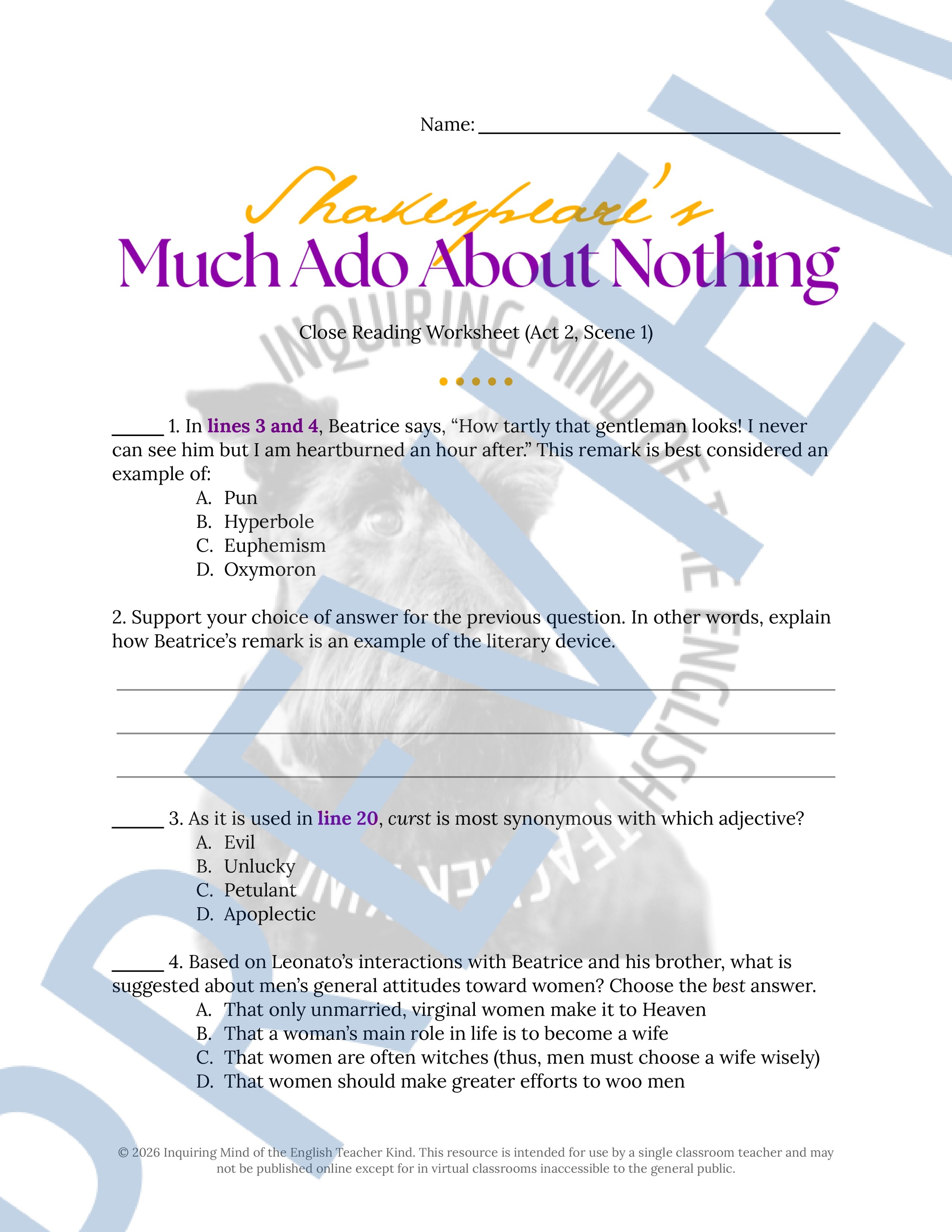 Much Ado About Nothing Act 2.1 Close Reading Analysis Worksheet (1).jpg
