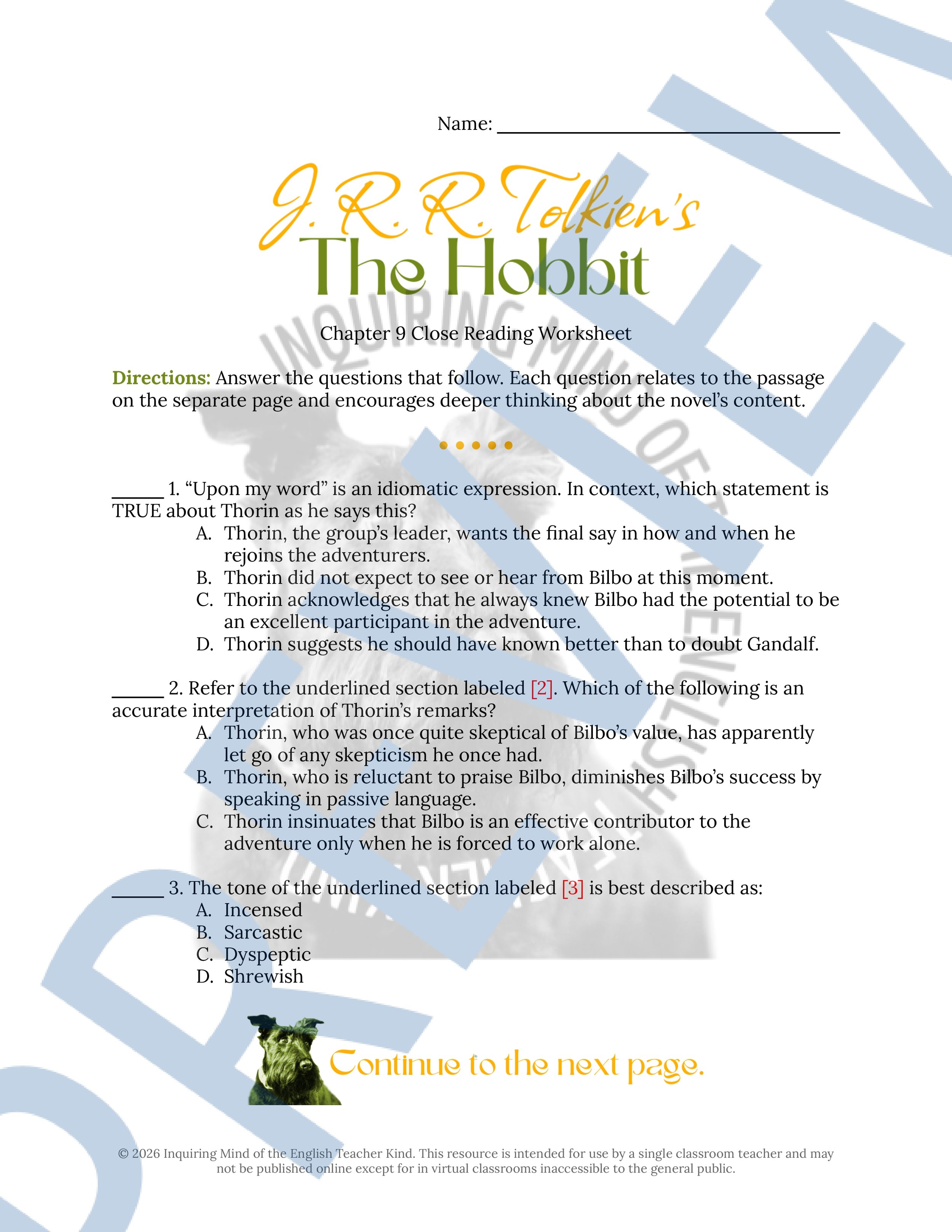 The Hobbit Chapter 9 Close Reading Analysis Worksheet (1).jpg