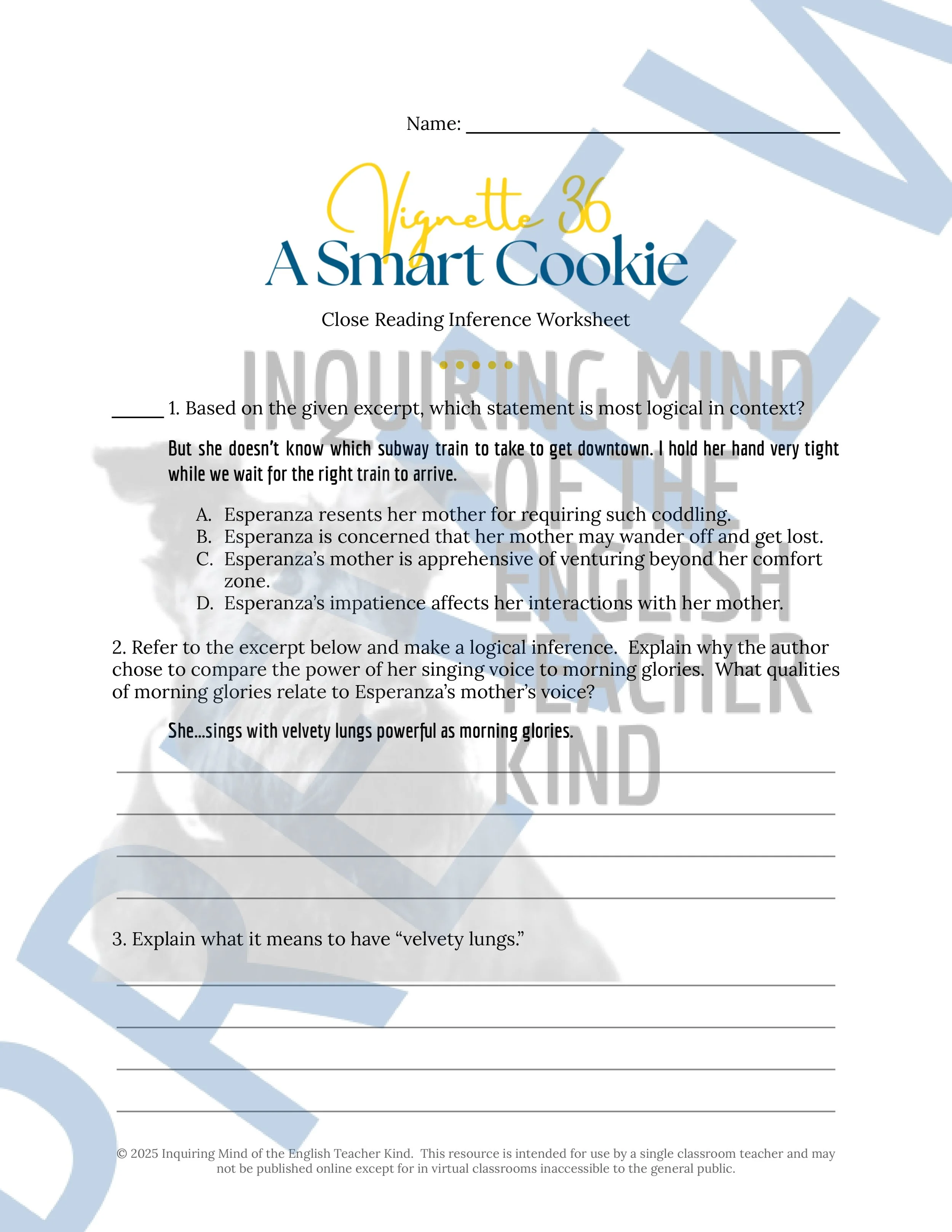 House on Mango Street Quiz and Close Reading Worksheets Bundle ...
