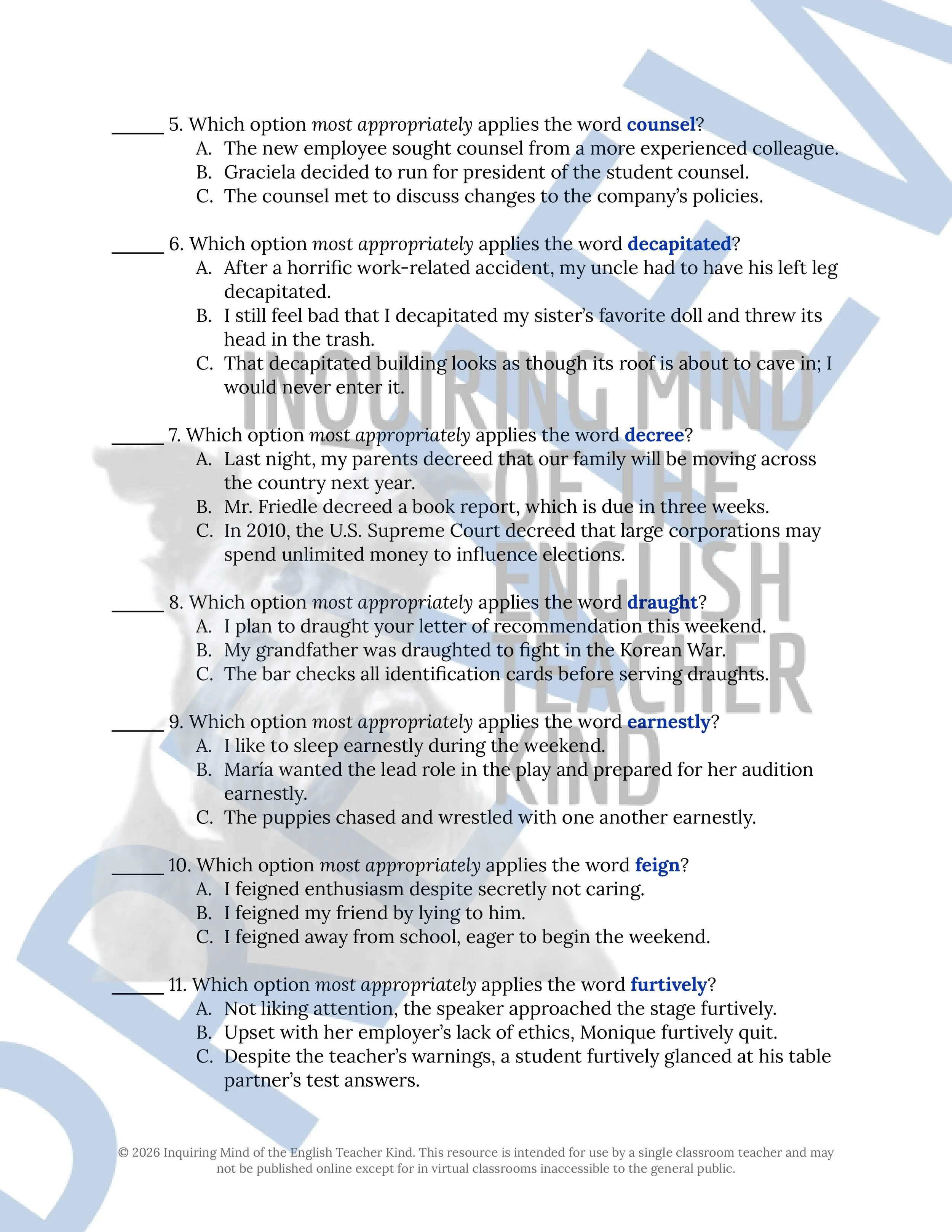 Twelve Dancing Princesses Vocabulary Activities - Brothers Grimm Fairy Tale (2).jpg