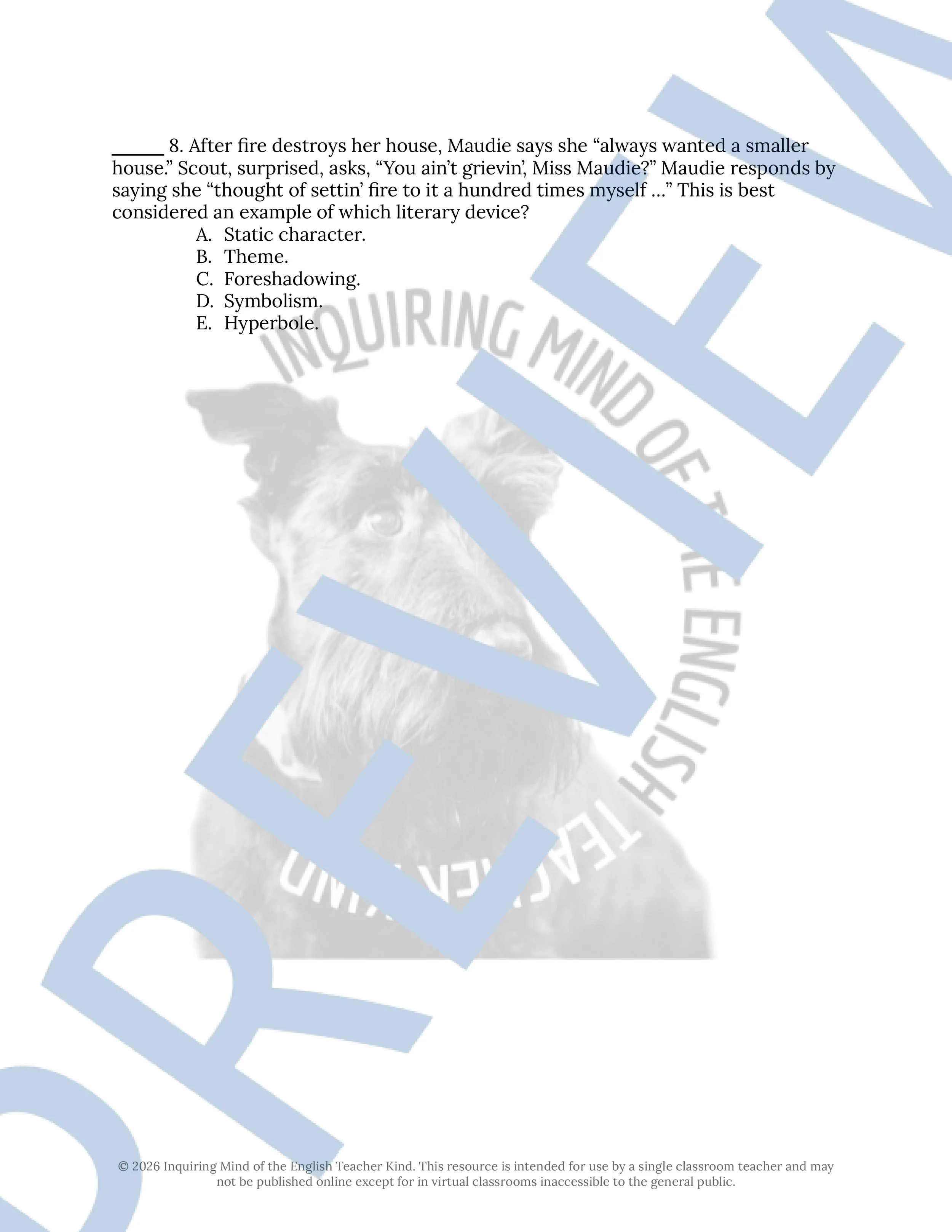 To Kill a Mockingbird Chapter 8 Close Reading Analysis Worksheet (3).jpg