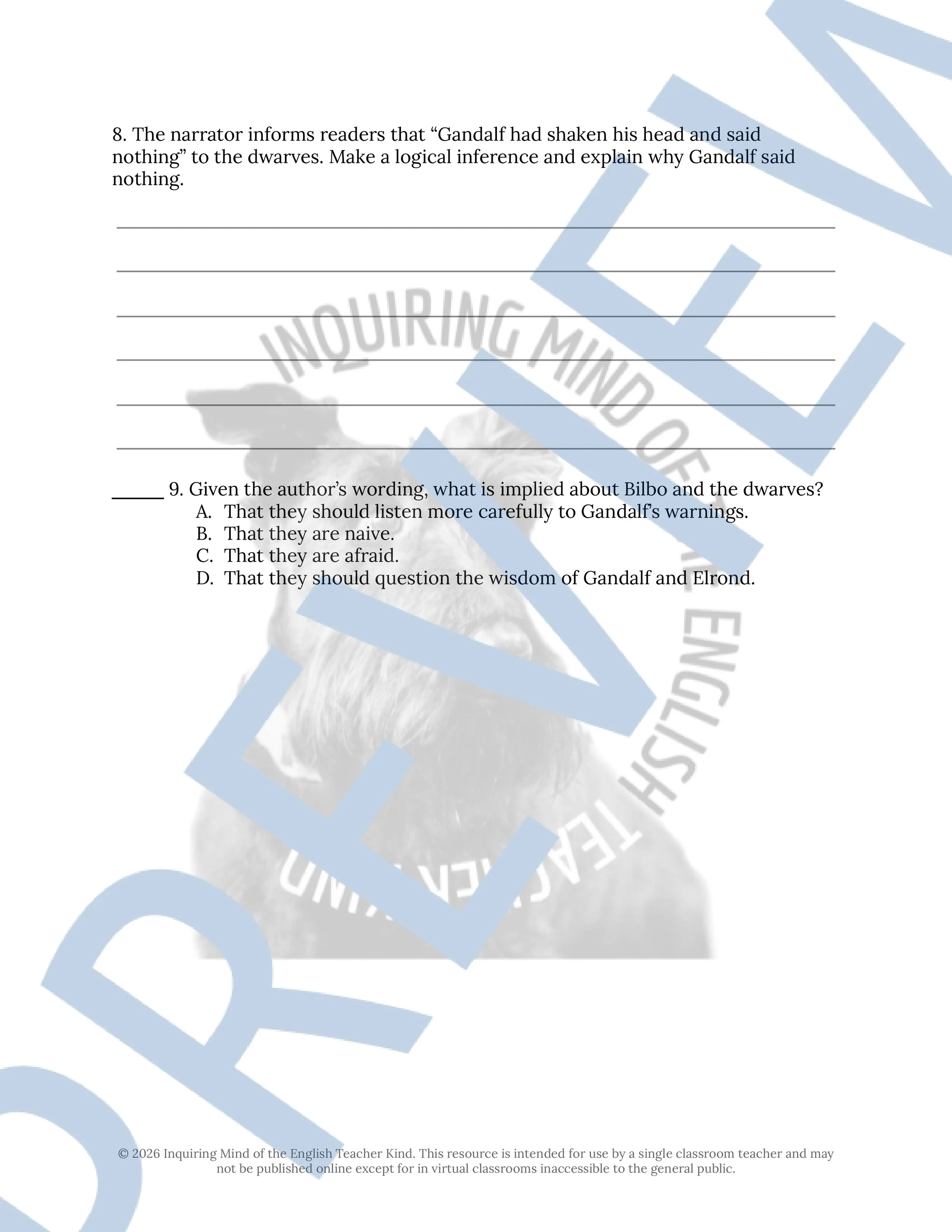 The Hobbit Chapter 4 Close Reading Analysis Worksheet (3).jpg